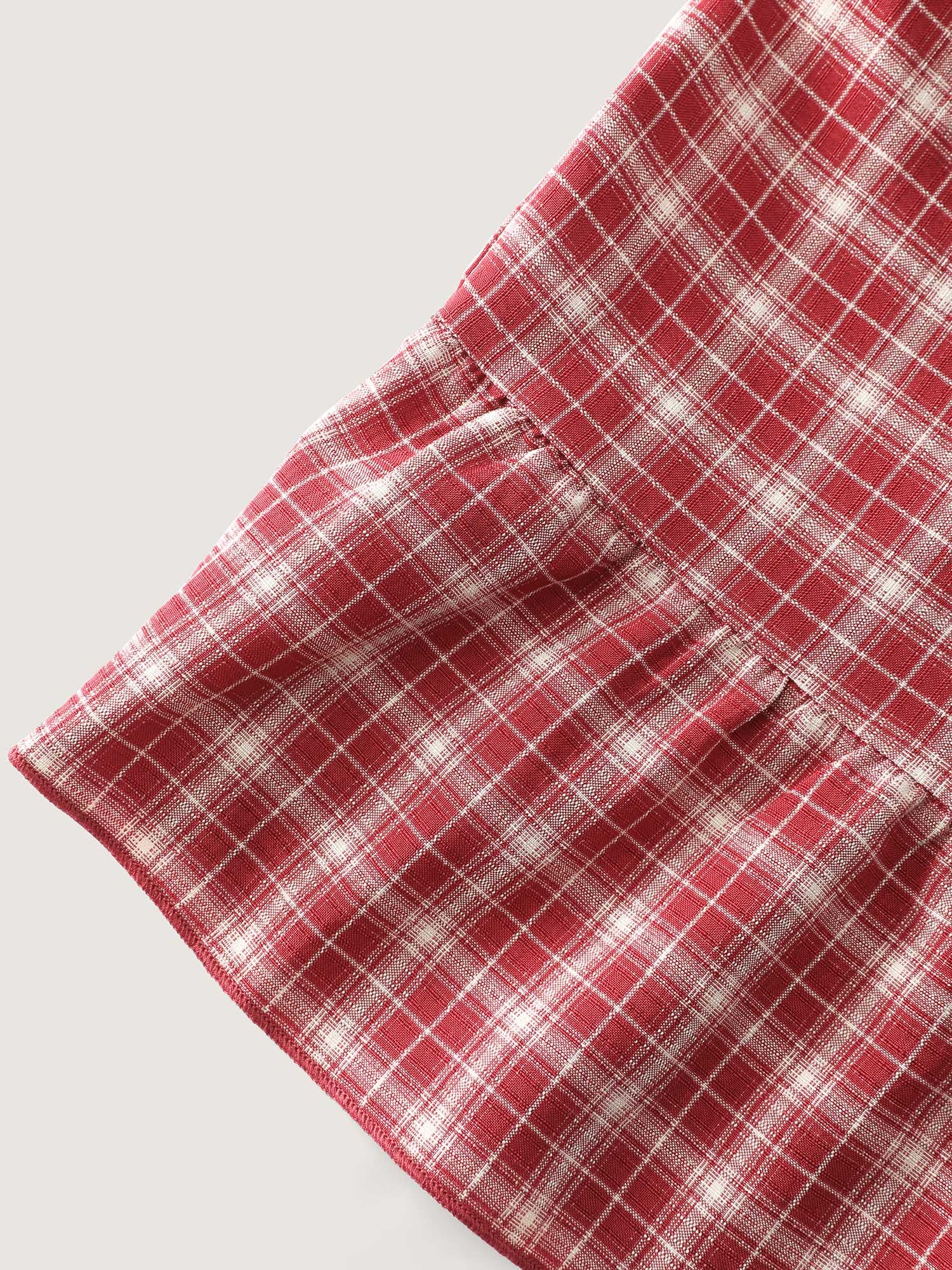 Gingham Ruffled Hem Loungewear Set - Image 12