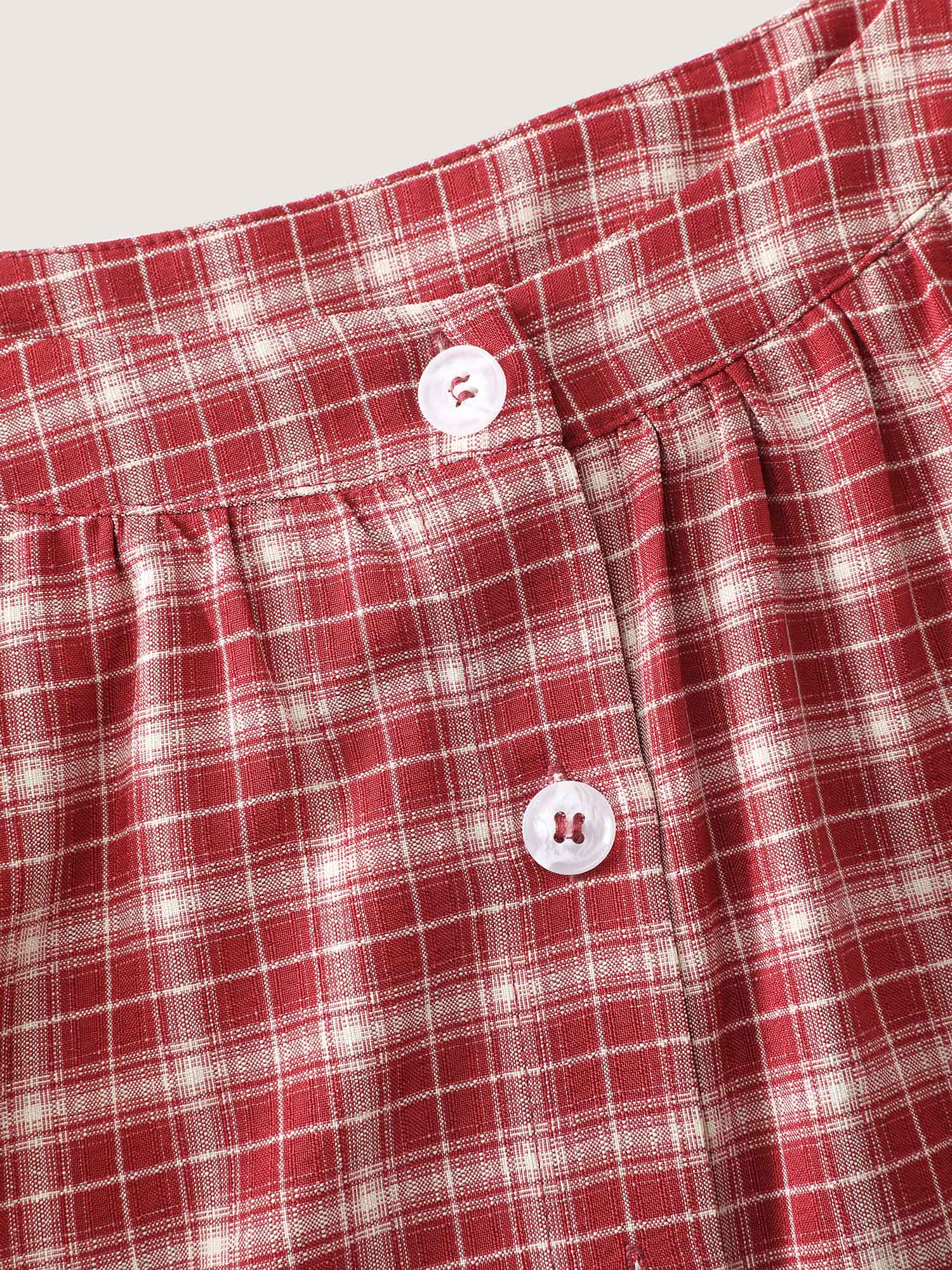 Gingham Ruffled Hem Loungewear Set - Image 13