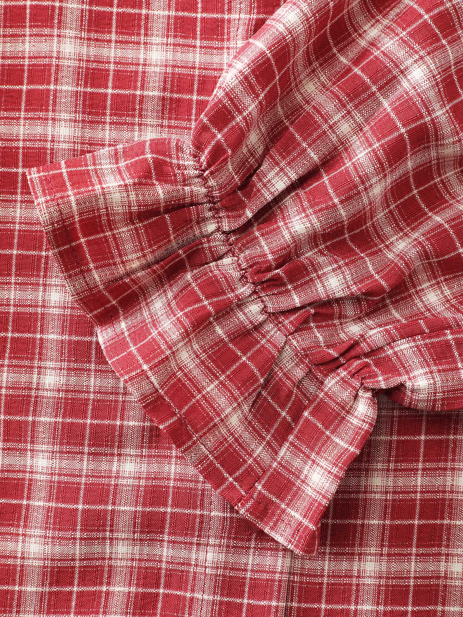 Gingham Ruffled Hem Loungewear Set - Image 14