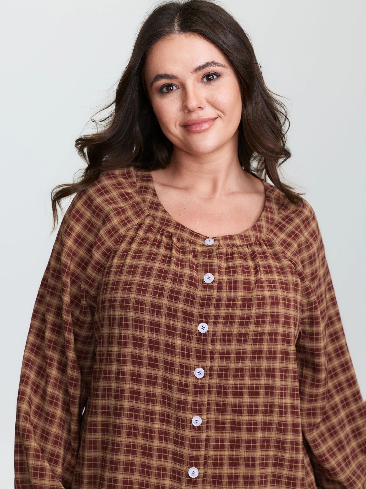 Gingham Ruffled Hem Loungewear Set - Image 30