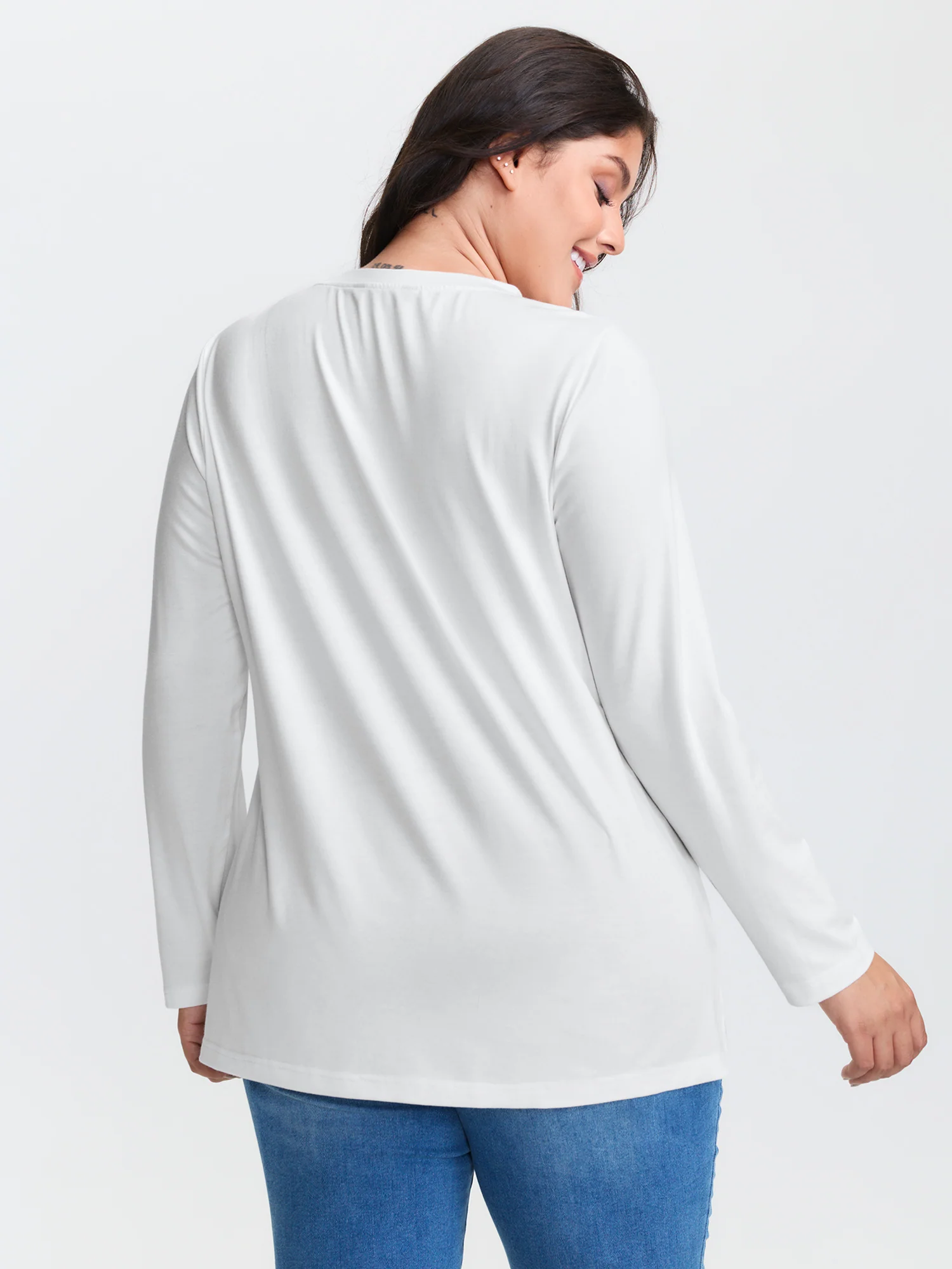 Girls Brunch Pattern Round Neck T-Shirt - Image 4