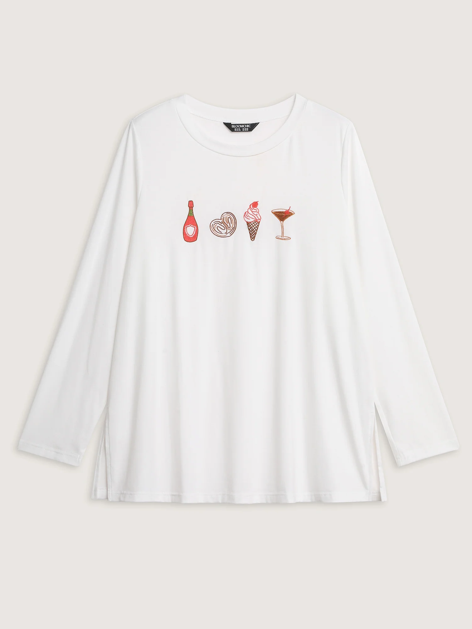 Girls Brunch Pattern Round Neck T-Shirt - Image 7