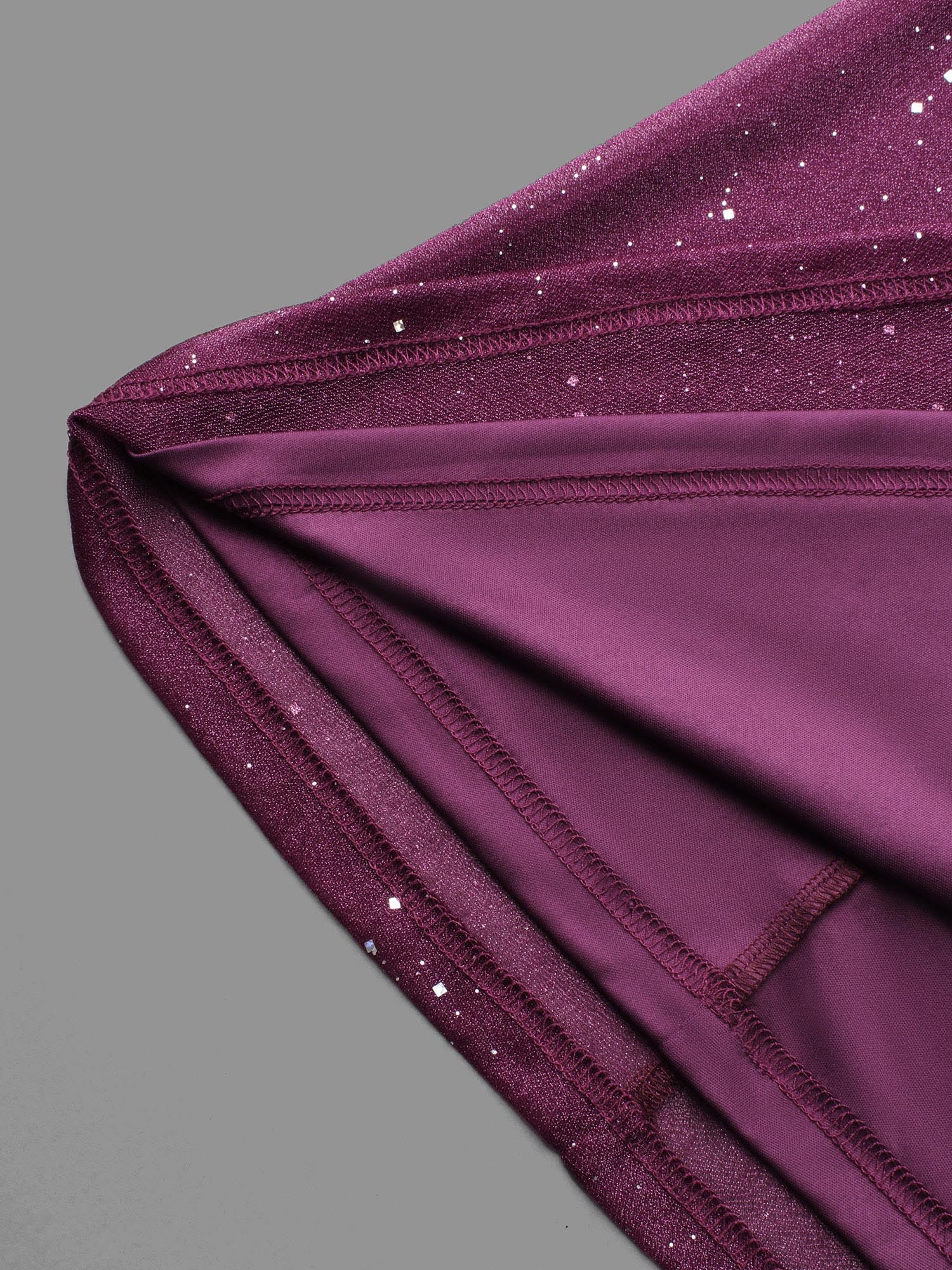 Glitter Mesh Petal Sleeve Midi Dress - Image 11