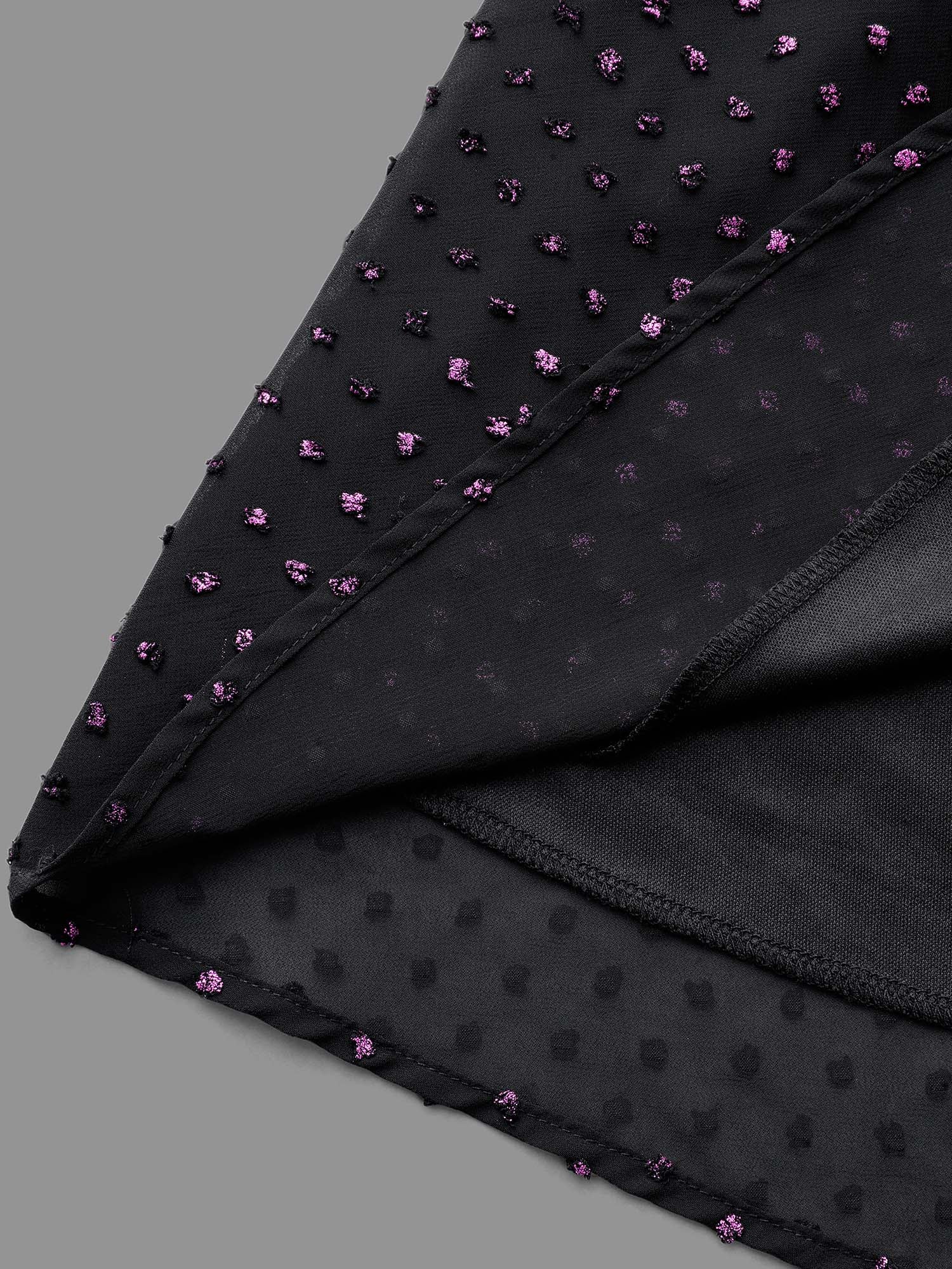 Glitter Polka Dot Pleated Skirt - Image 7