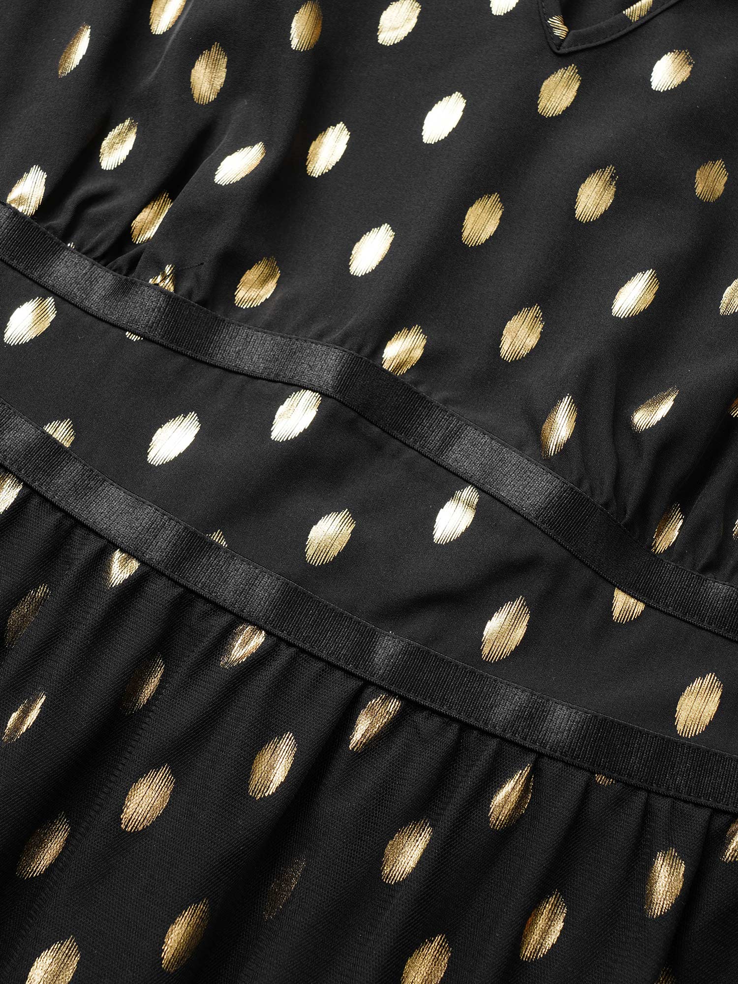 Glitter Polka Dot Pocket Patchwork Tank Dress - Image 5