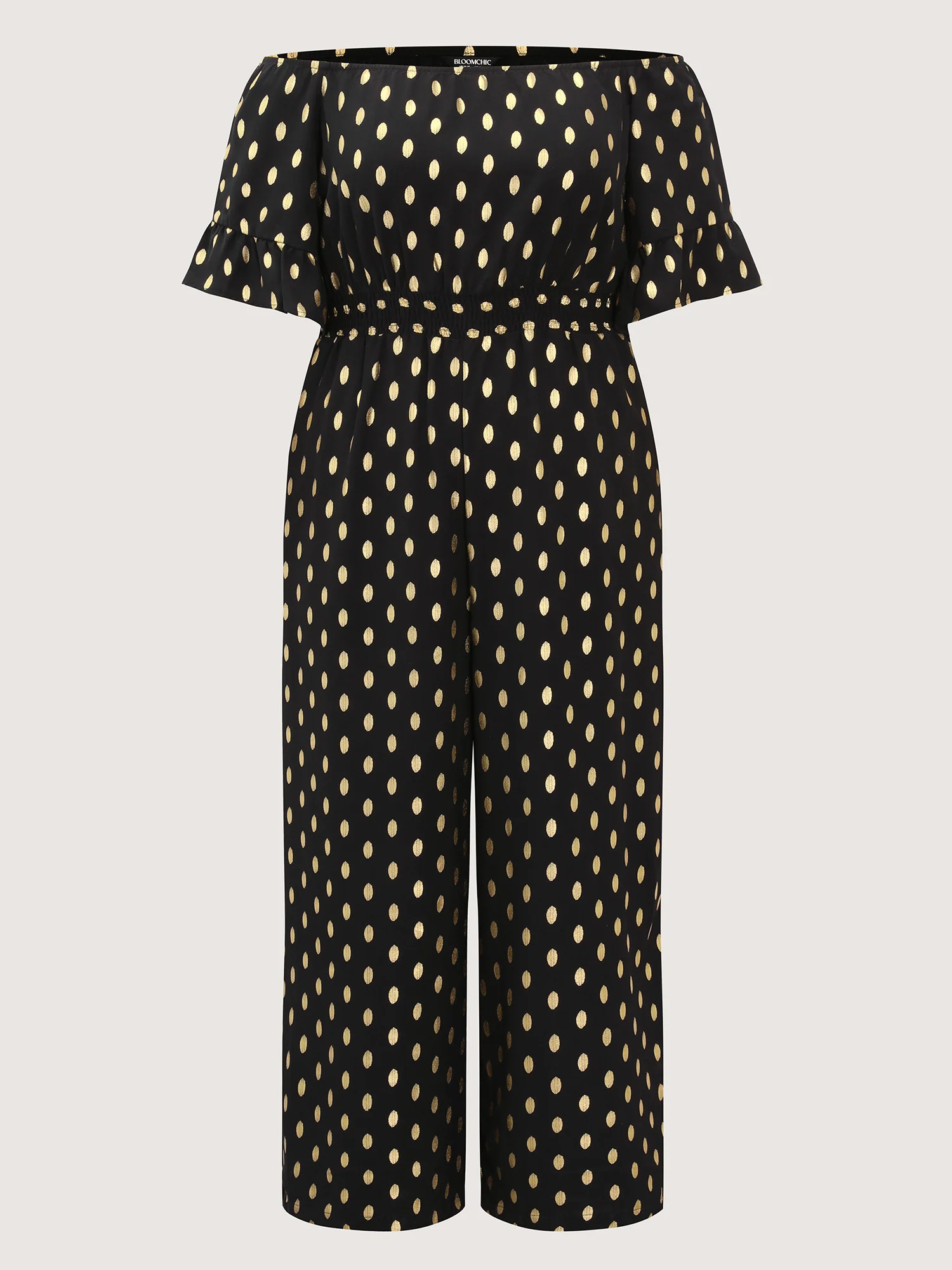 Glitter Polka Dots Off-Shoulder Jumpsuit - Image 7