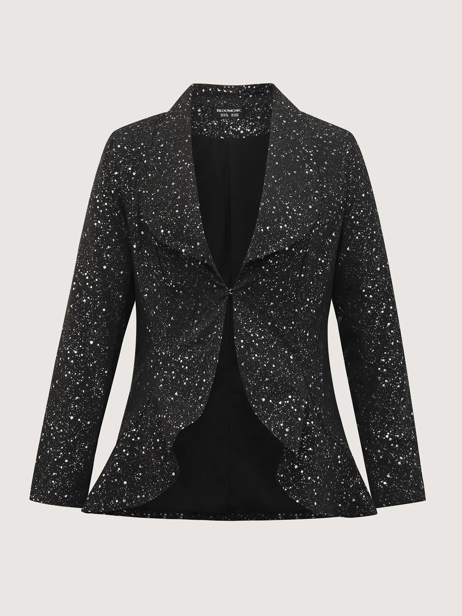 Gold Stamped Ruffled Edge Coat - Image 7