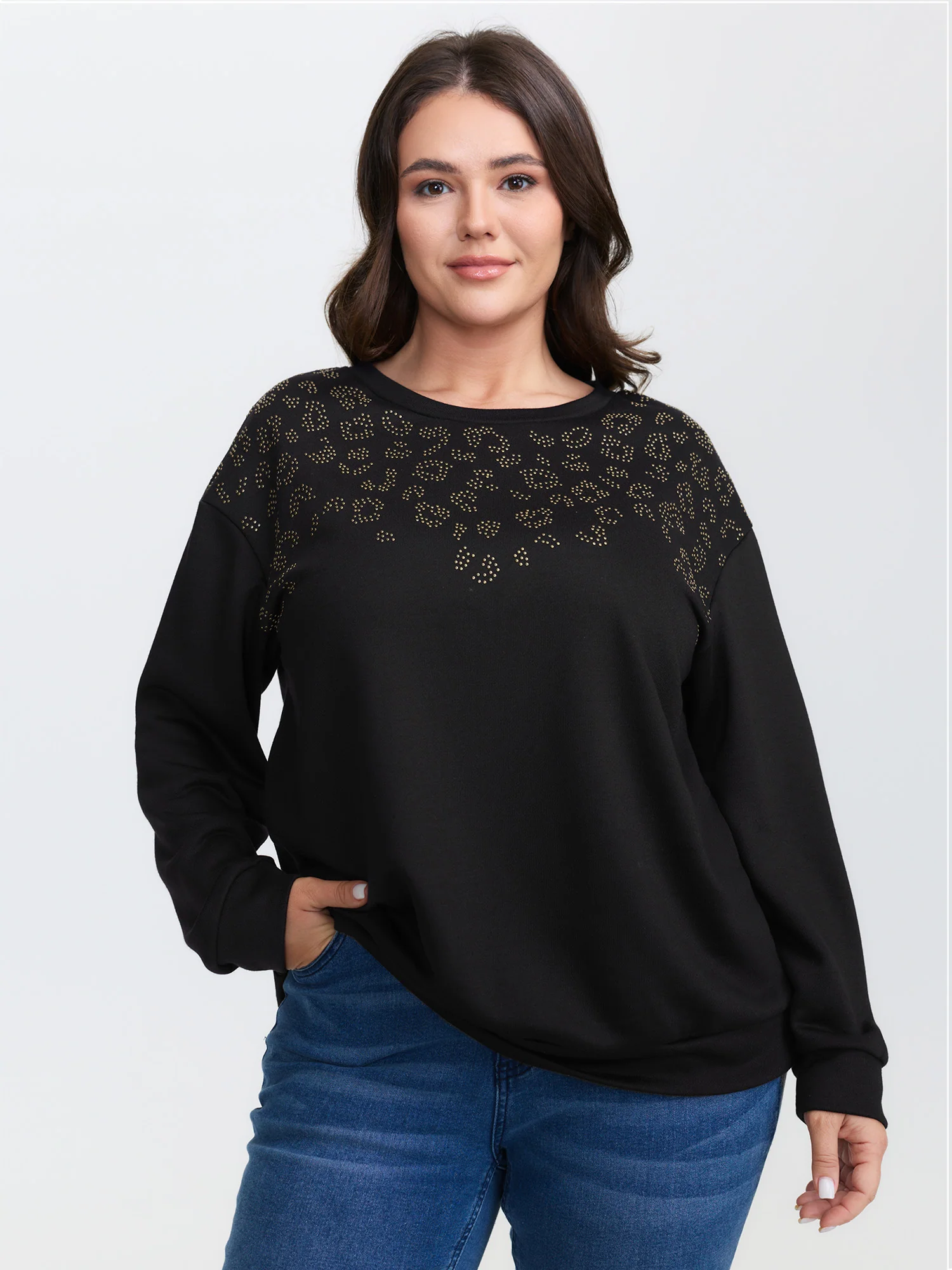 Gold Studs Relaxed-Fit T-Shirt - Image 2