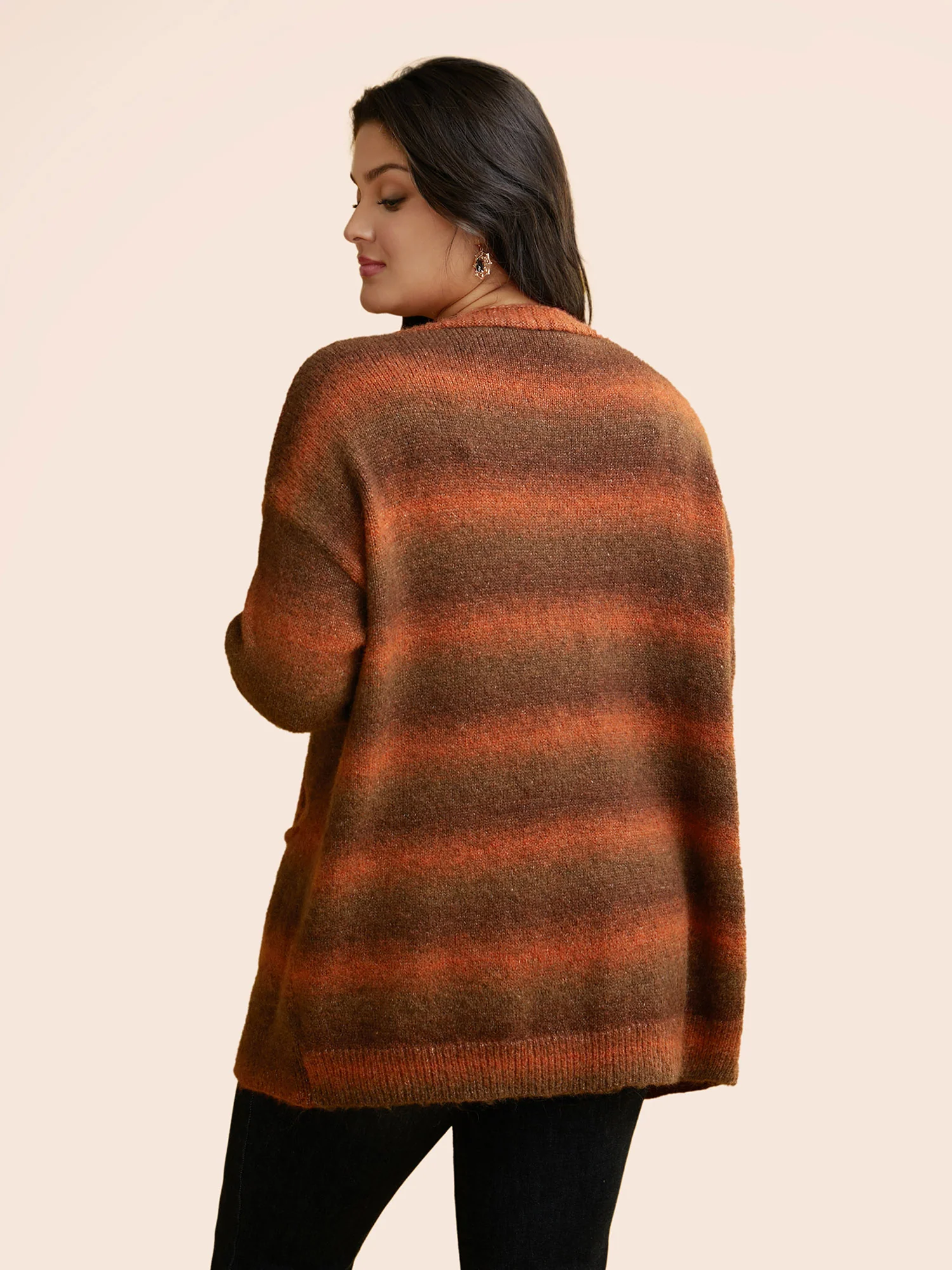 Gradient Dye Design Pockets Cardigan - Image 2