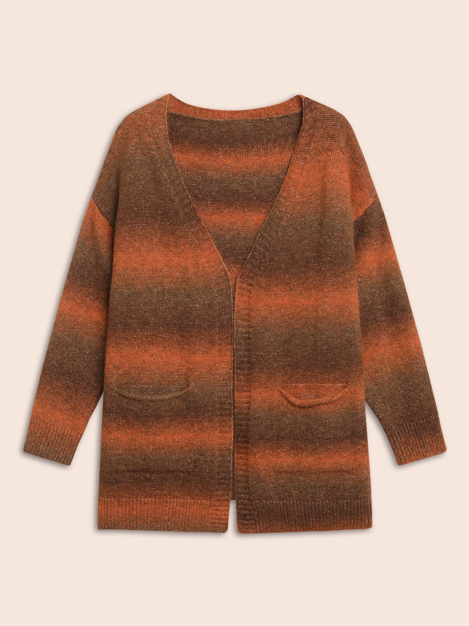 Gradient Dye Design Pockets Cardigan - Image 7