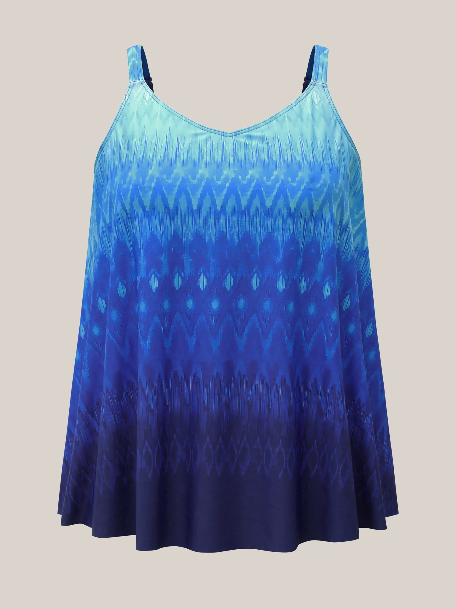 Gradient Sea Print Adjustable Swim Top - Image 6