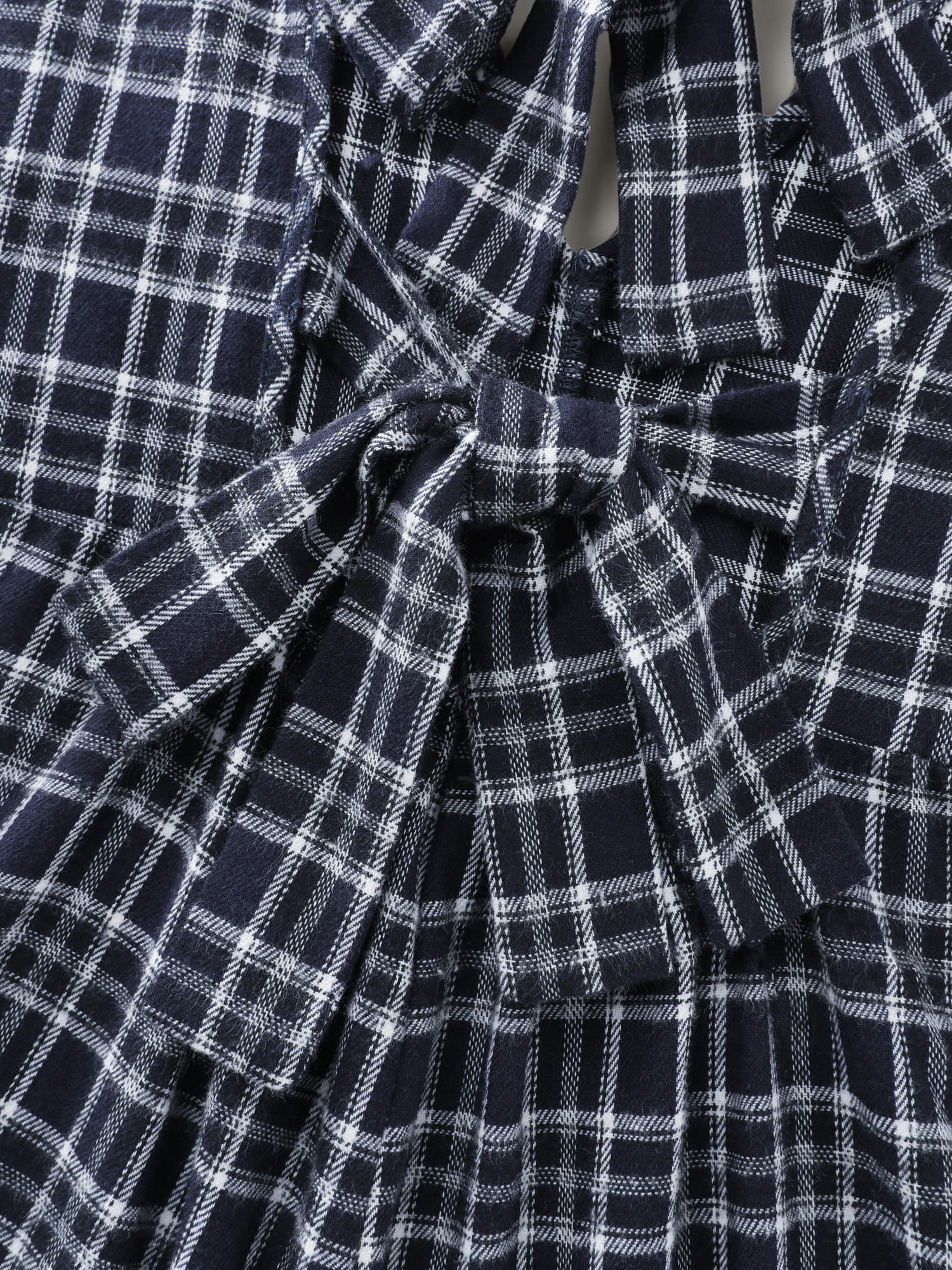 Grid Print Backless Tie Jumpsuit - Image 5