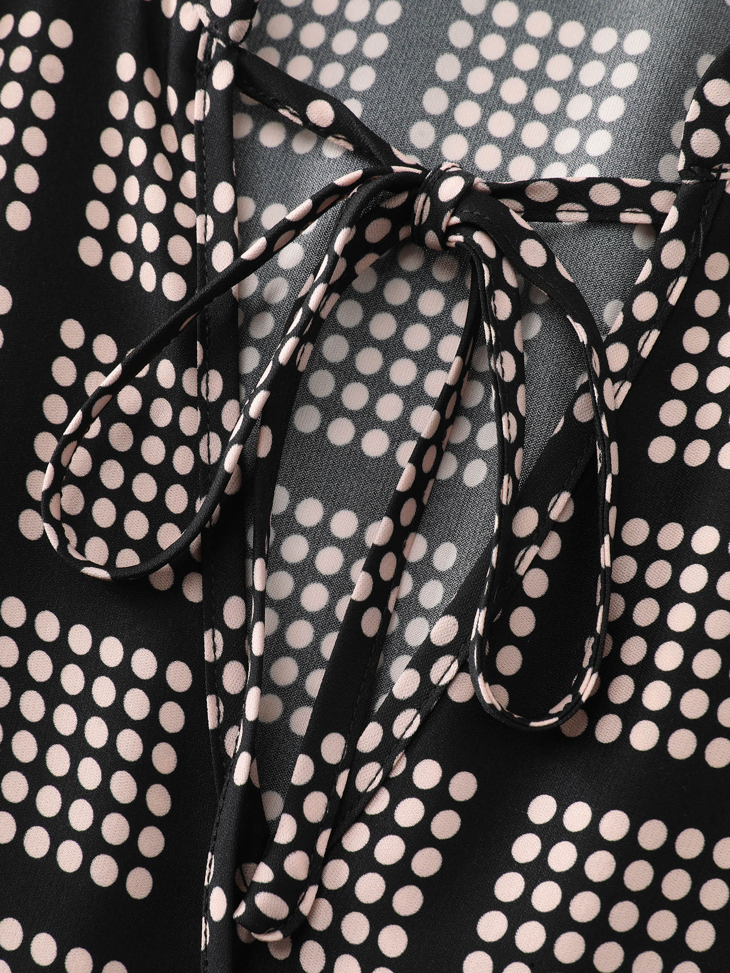 Grid Print Collar Waist-Tie Midi Dress - Image 5