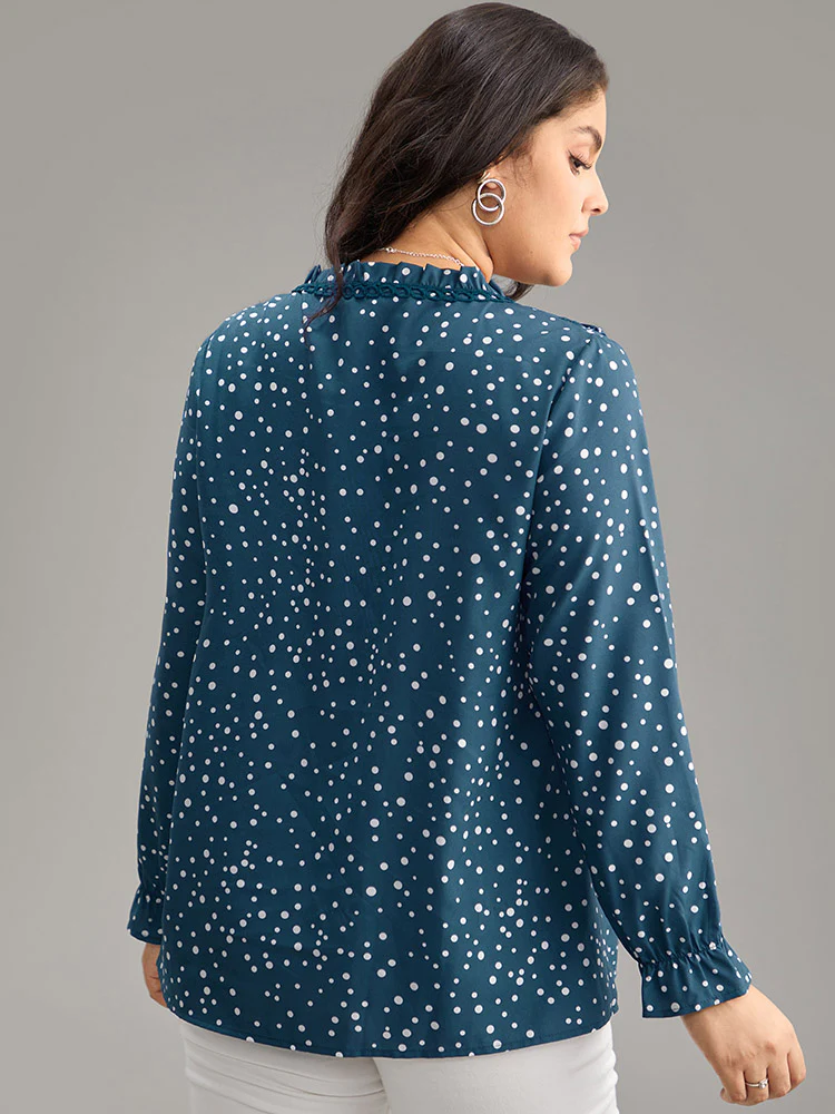 Guipure Lace Polka Dot Blouse - Image 6