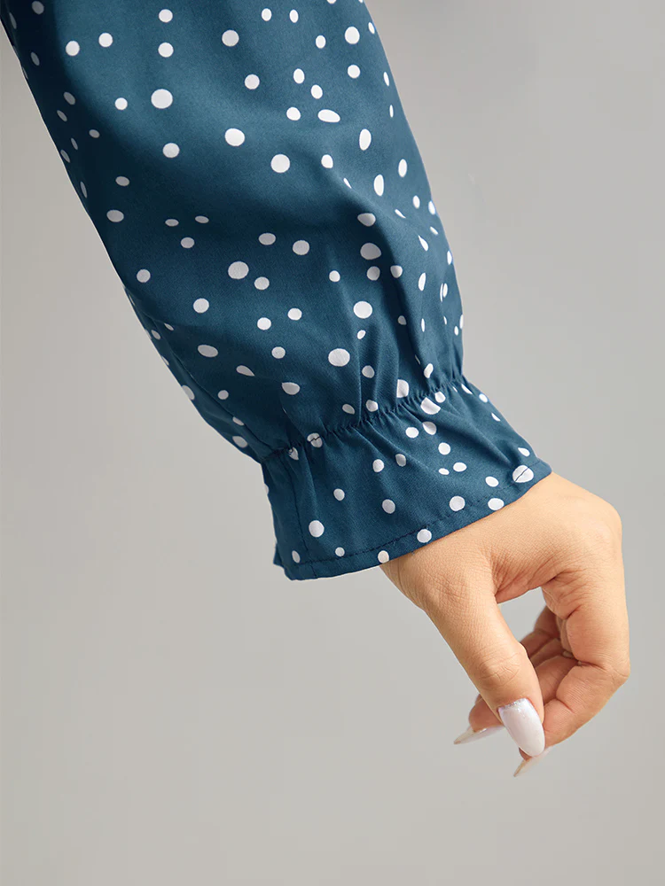 Guipure Lace Polka Dot Blouse - Image 8