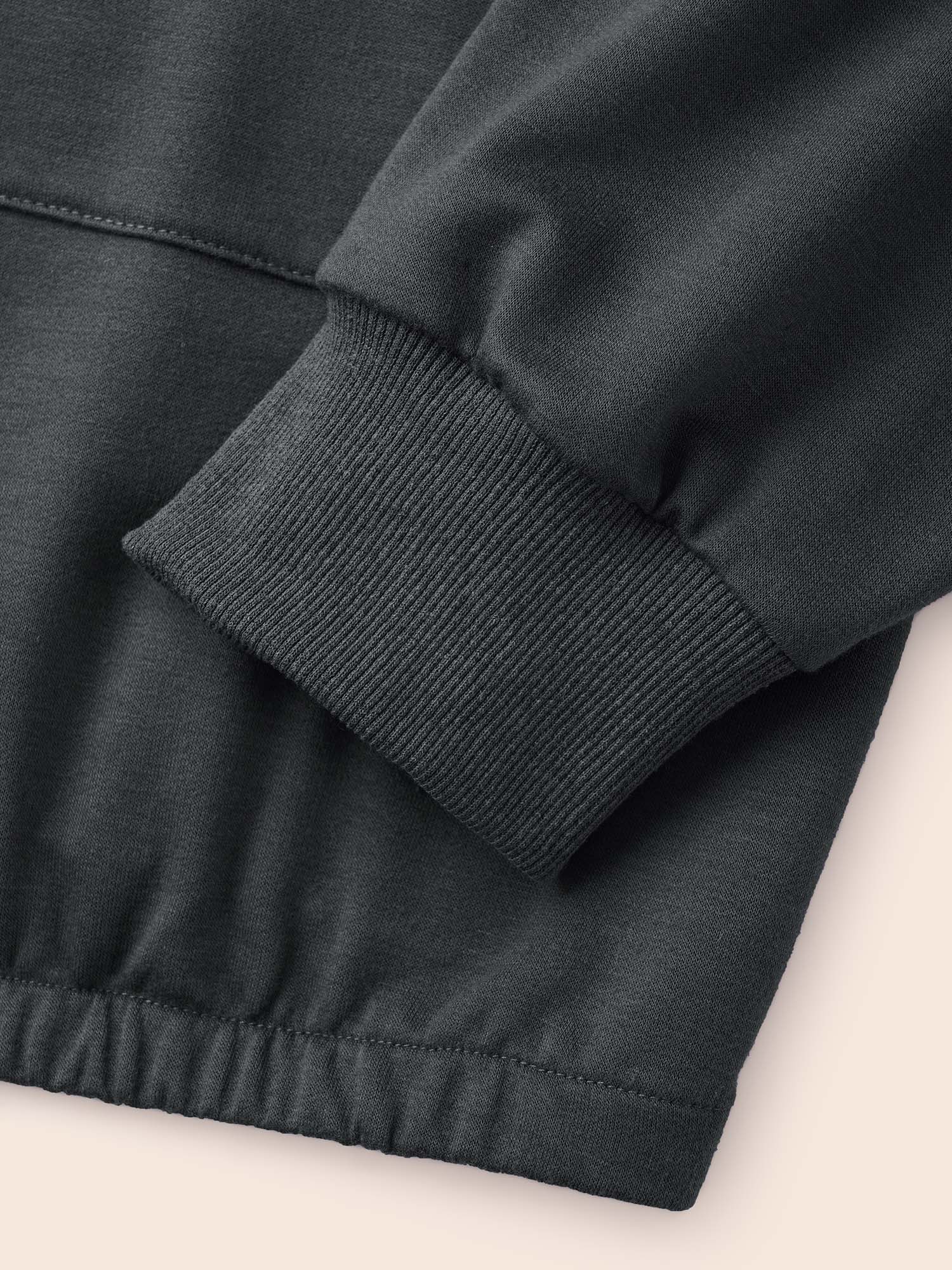 Half Zip Hooded Pocket Sweatshirt - Image 7