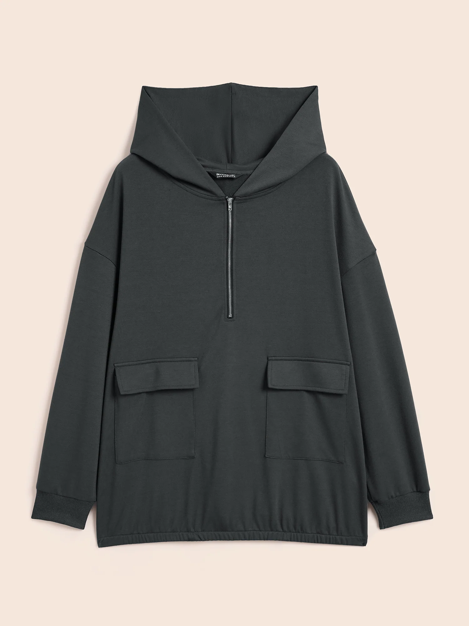Half Zip Hooded Pocket Sweatshirt - Image 8