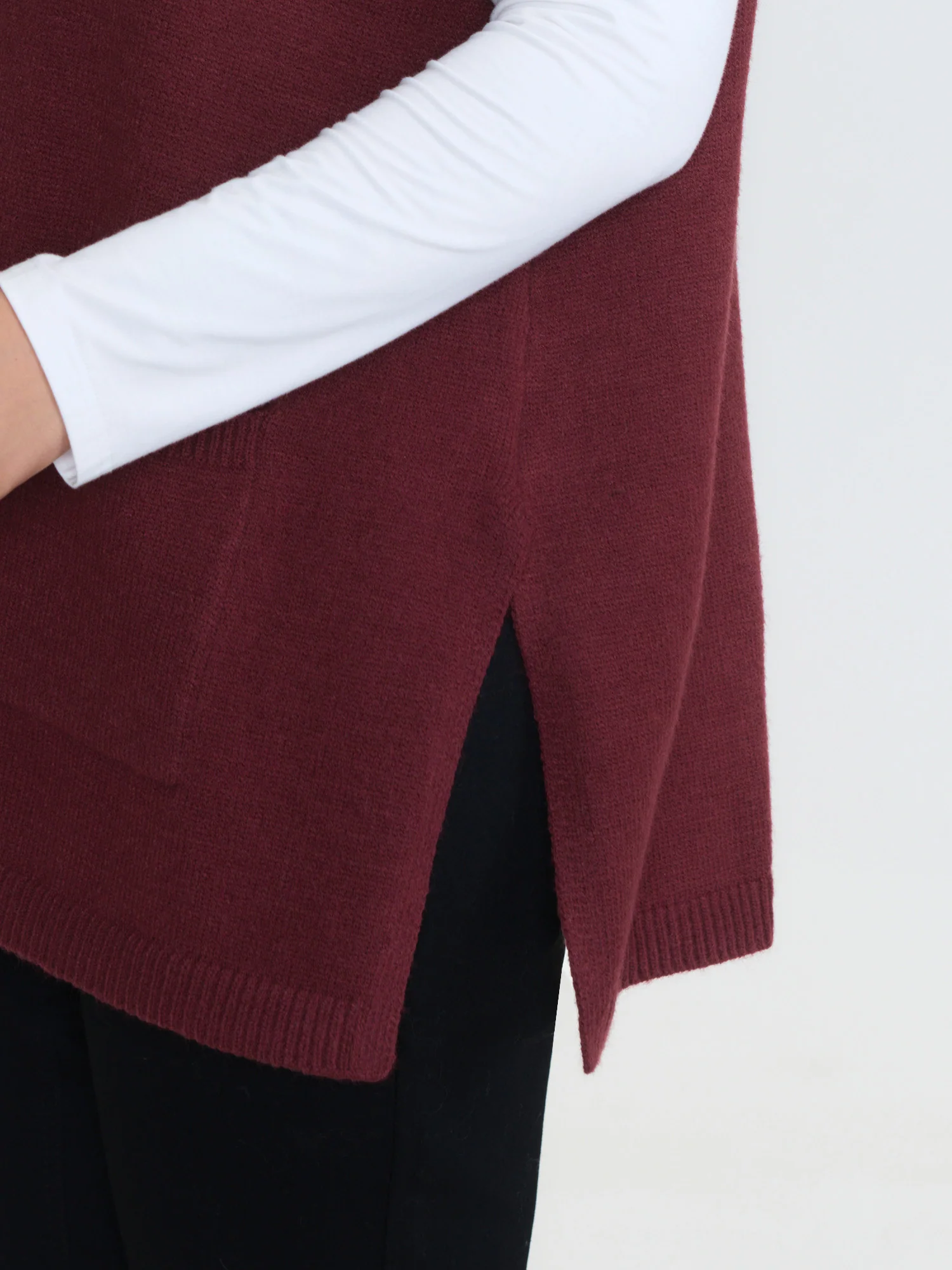 Half-Zip Hooded Sleeveless Pocketed Pullover - Image 3