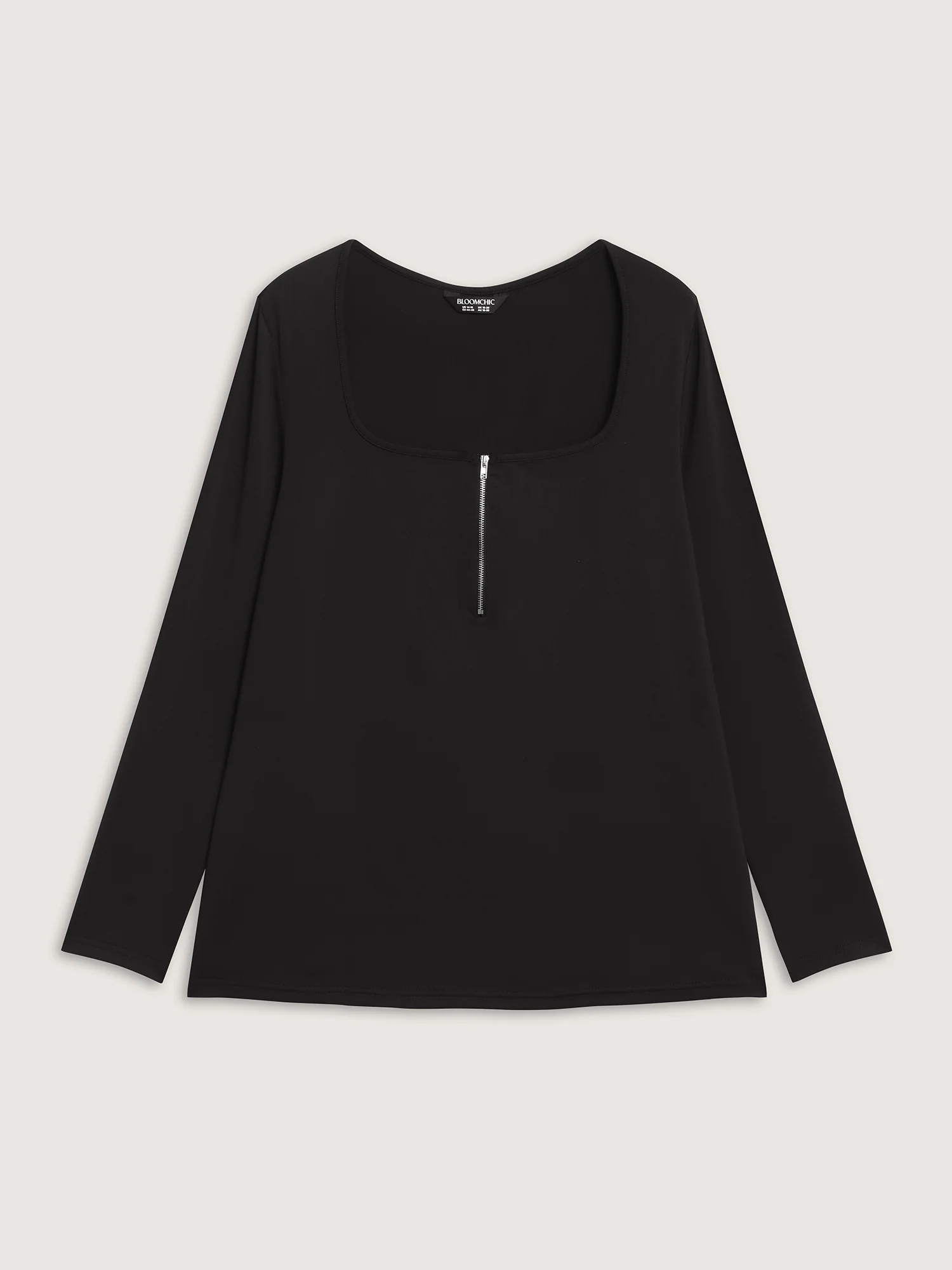 Half-Zipper Neckline Bodycon Fit T-Shirt - Image 6