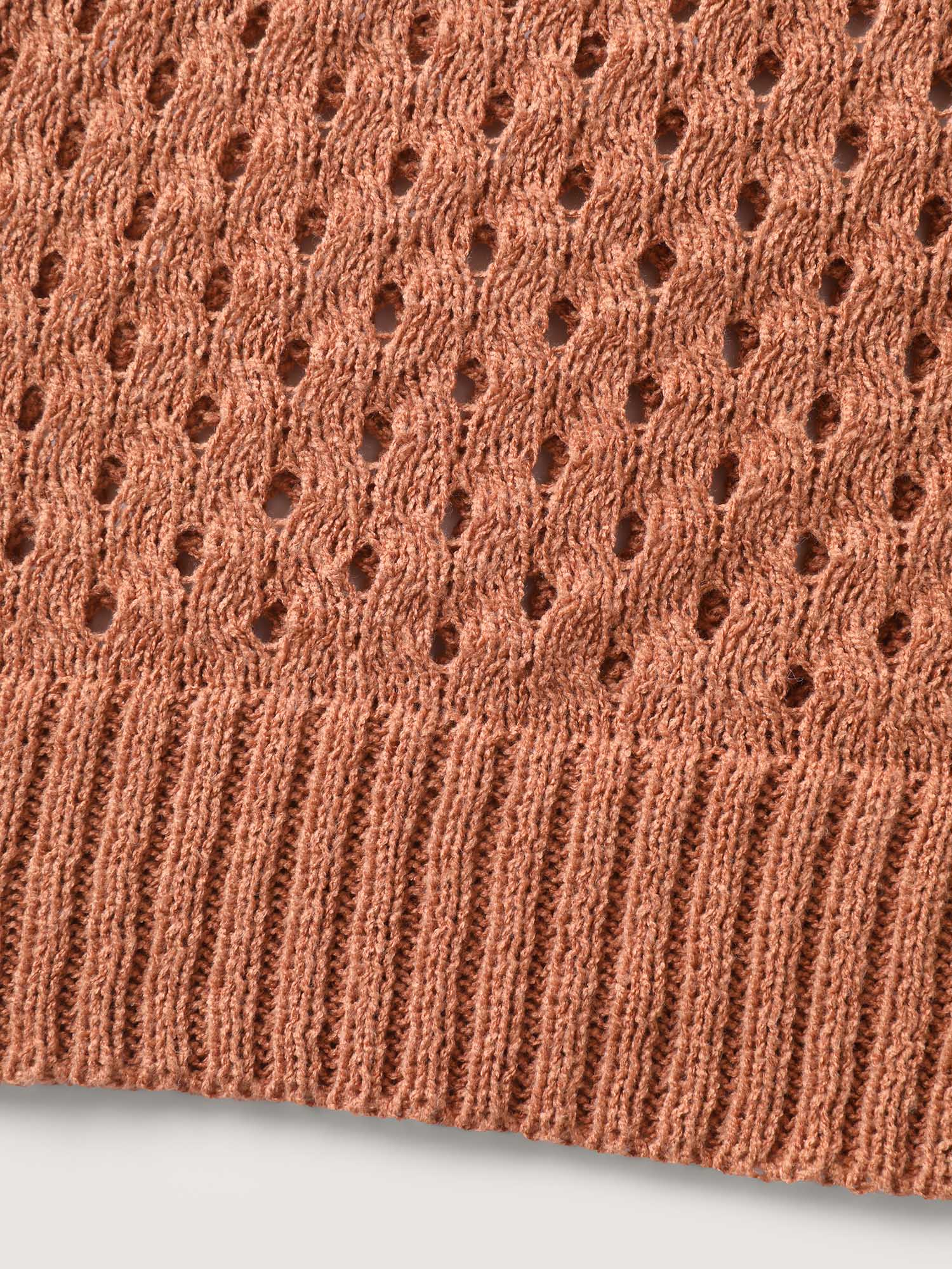 Half-Zipper Sheer Textured Sleeveless Pullover - Image 6