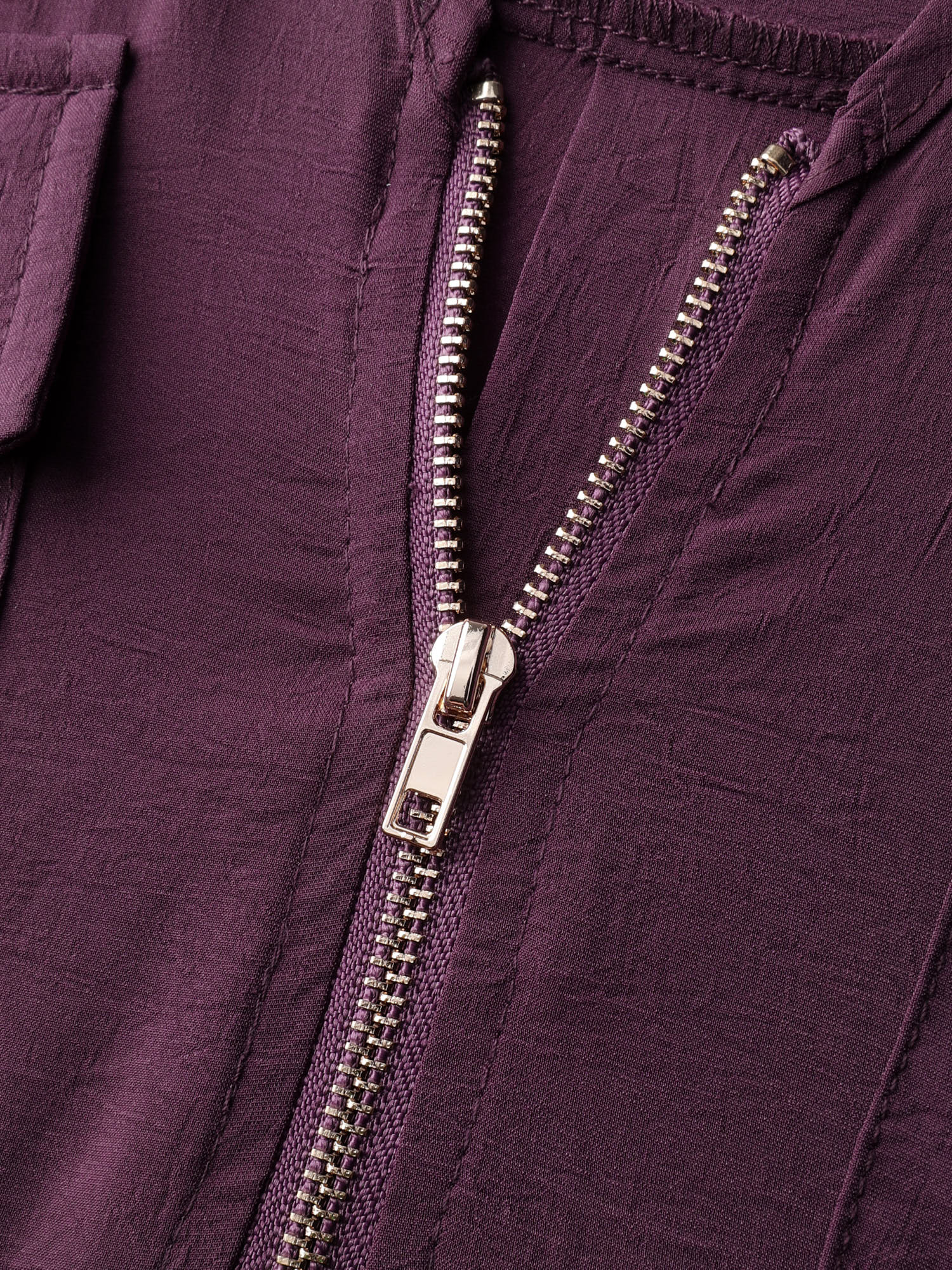 Half Zipper Tab Sleeve Blouse - Image 7