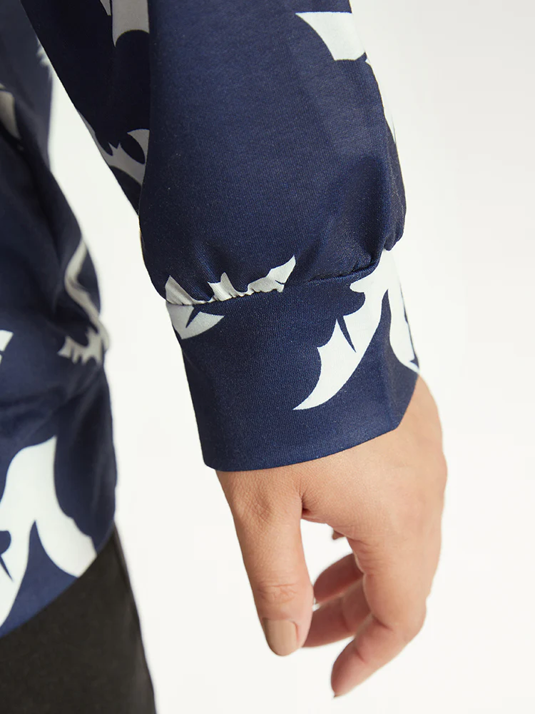 Halloween Bat Print Elastic Cuffs Cold Shoulder Sweatshirt - Image 6