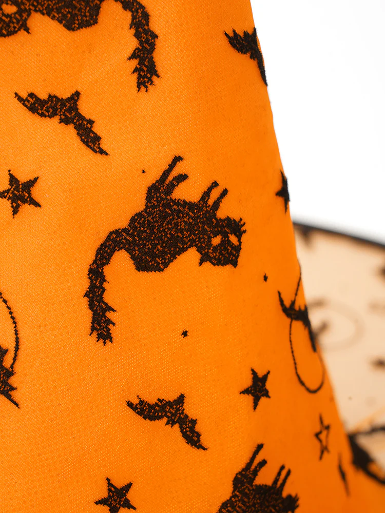 Halloween Cat Mesh Patchwork Hat - Image 9