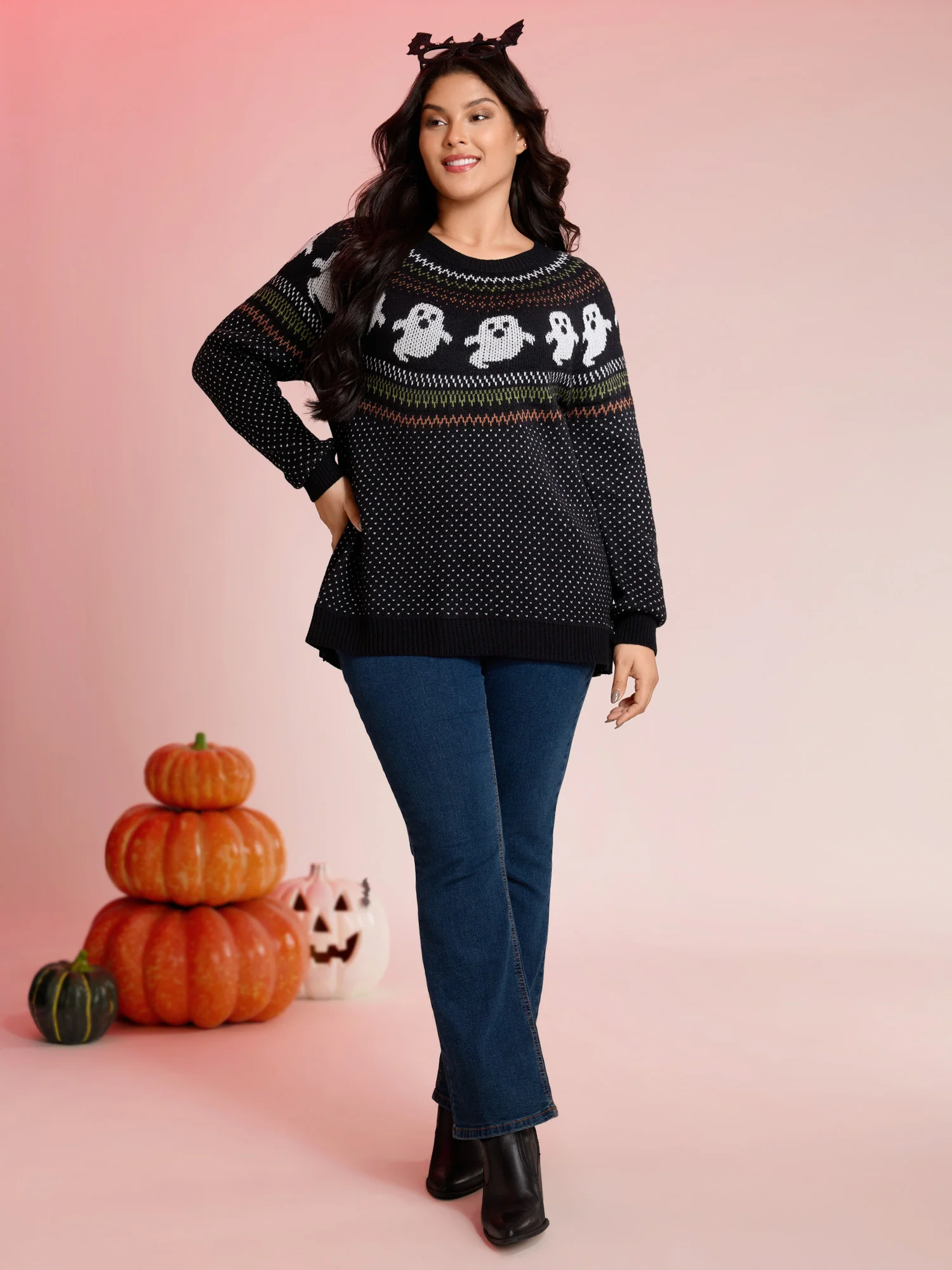 Halloween Fair Isle Jacquard Pullover - Image 3