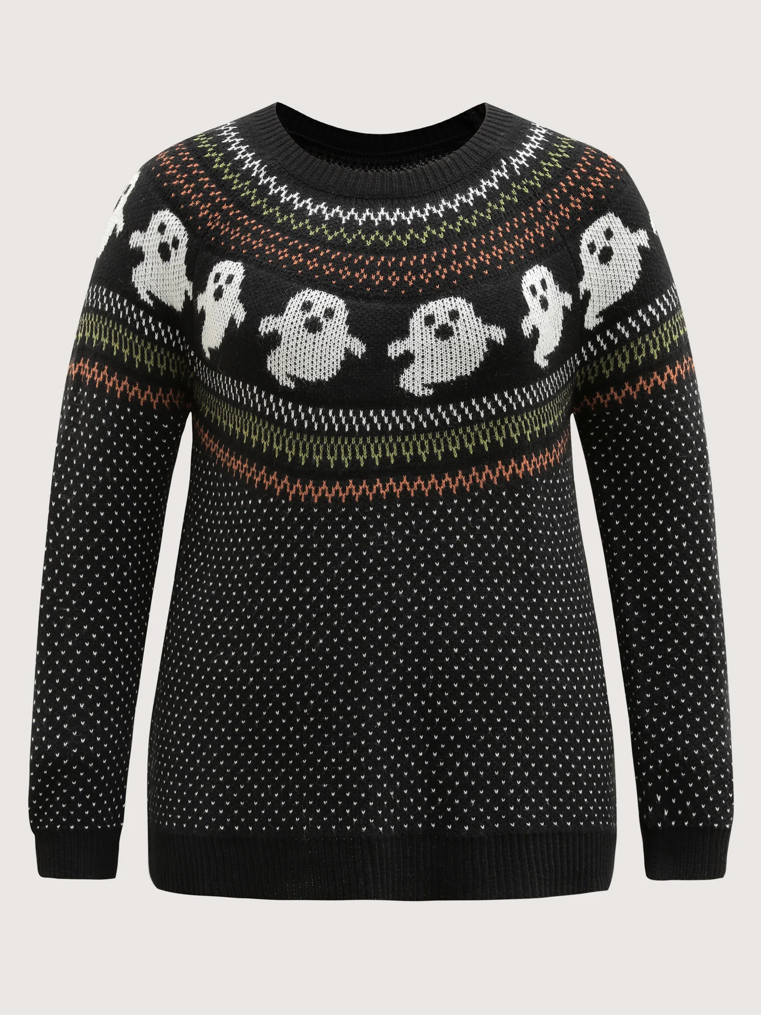 Halloween Fair Isle Jacquard Pullover - Image 7