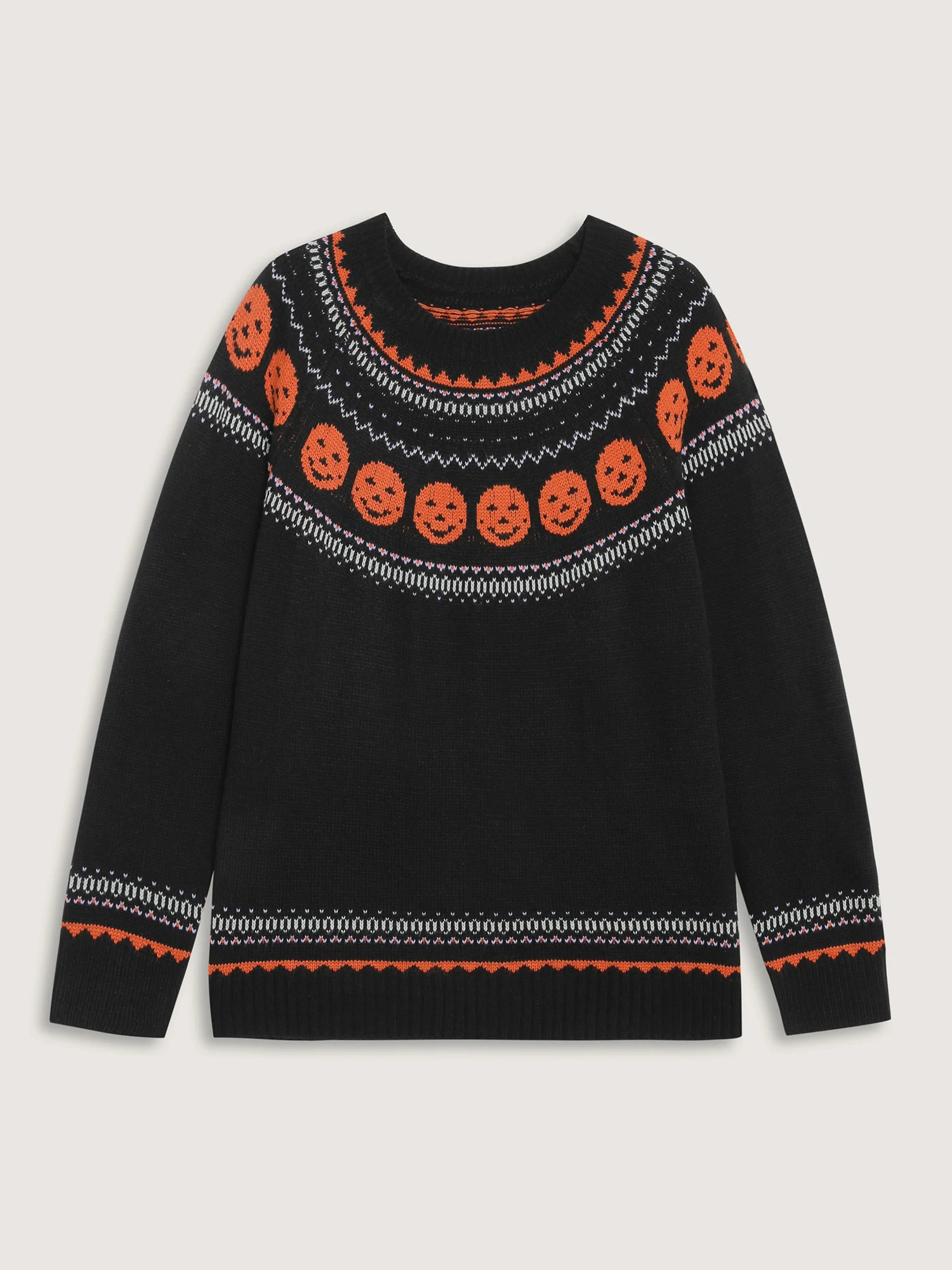 Halloween Fair Isle Yoke Pullover - Image 7