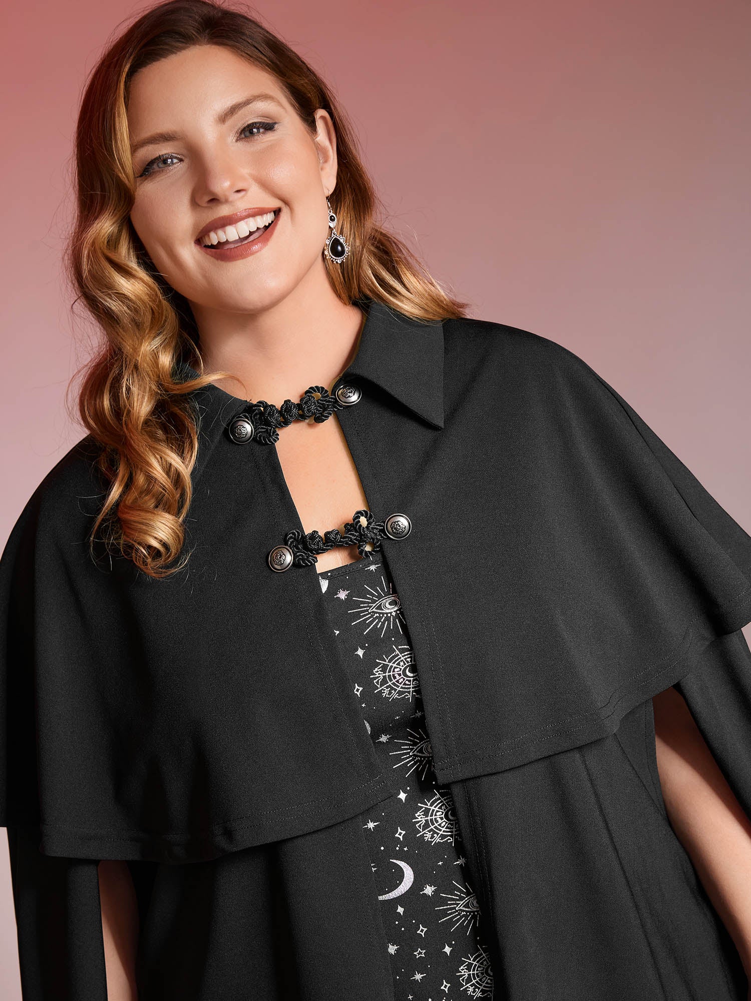 Halloween Gothic Stretchy Cloak Jacket - Image 2