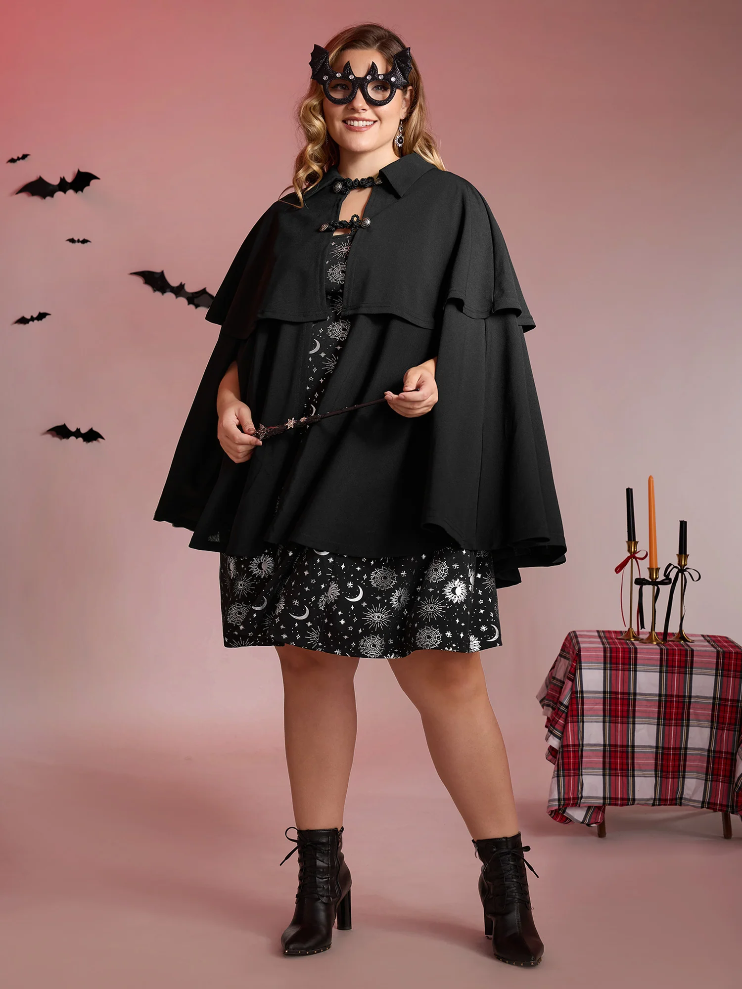 Halloween Gothic Stretchy Cloak Jacket - Image 3