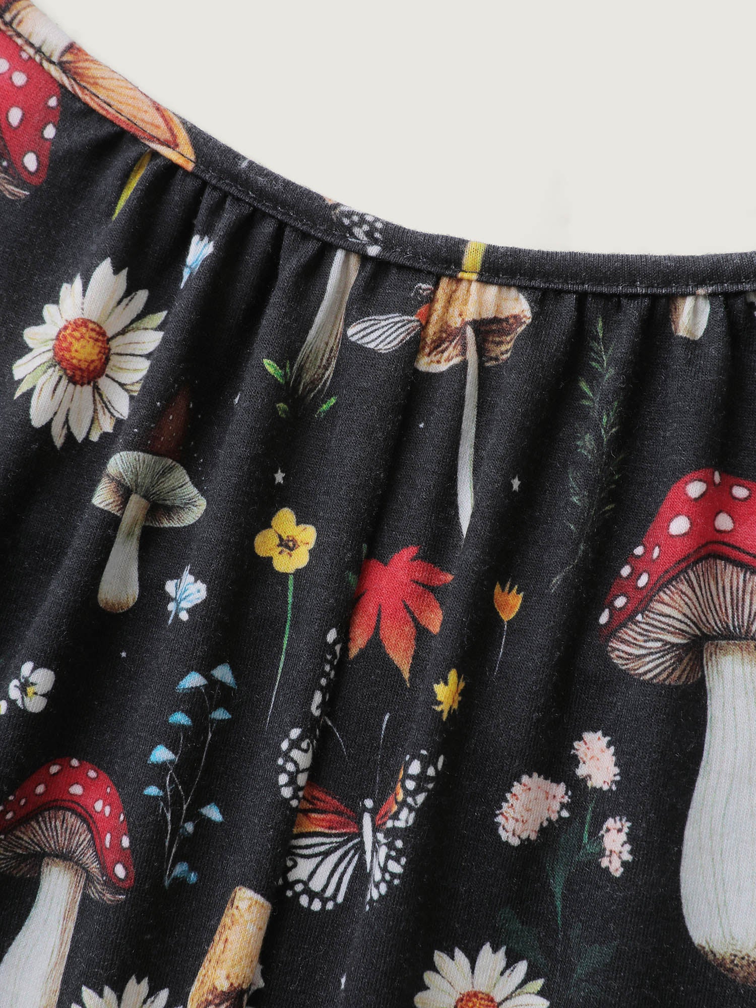 Halloween Mushroom Print Pockets Cami Jumpsuit - Image 5