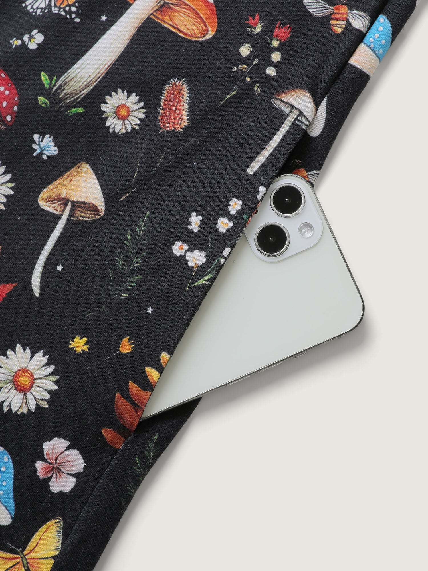 Halloween Mushroom Print Pockets Cami Jumpsuit - Image 6
