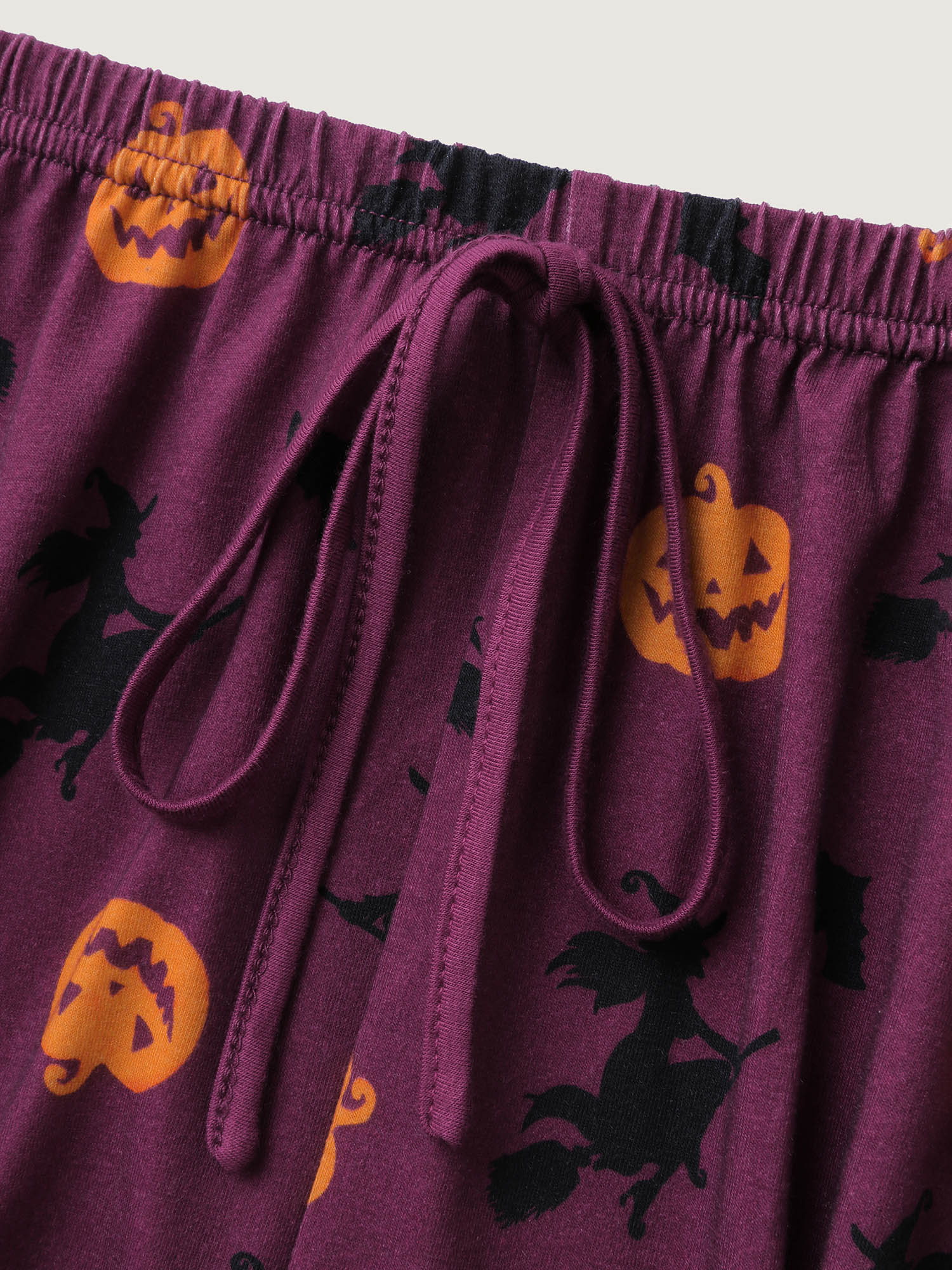 Halloween Print Stretchy Waist Loungewear Set - Image 10