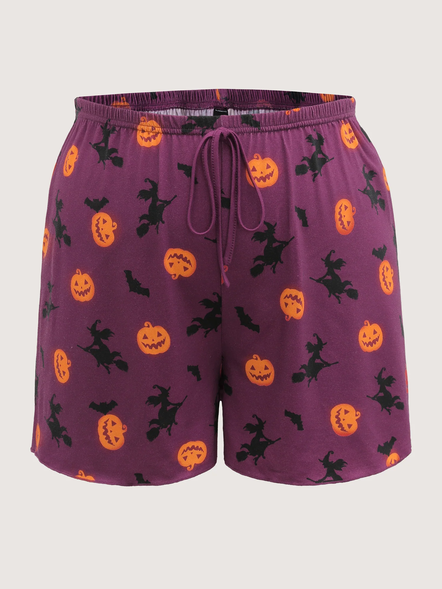 Halloween Print Stretchy Waist Loungewear Set - Image 9