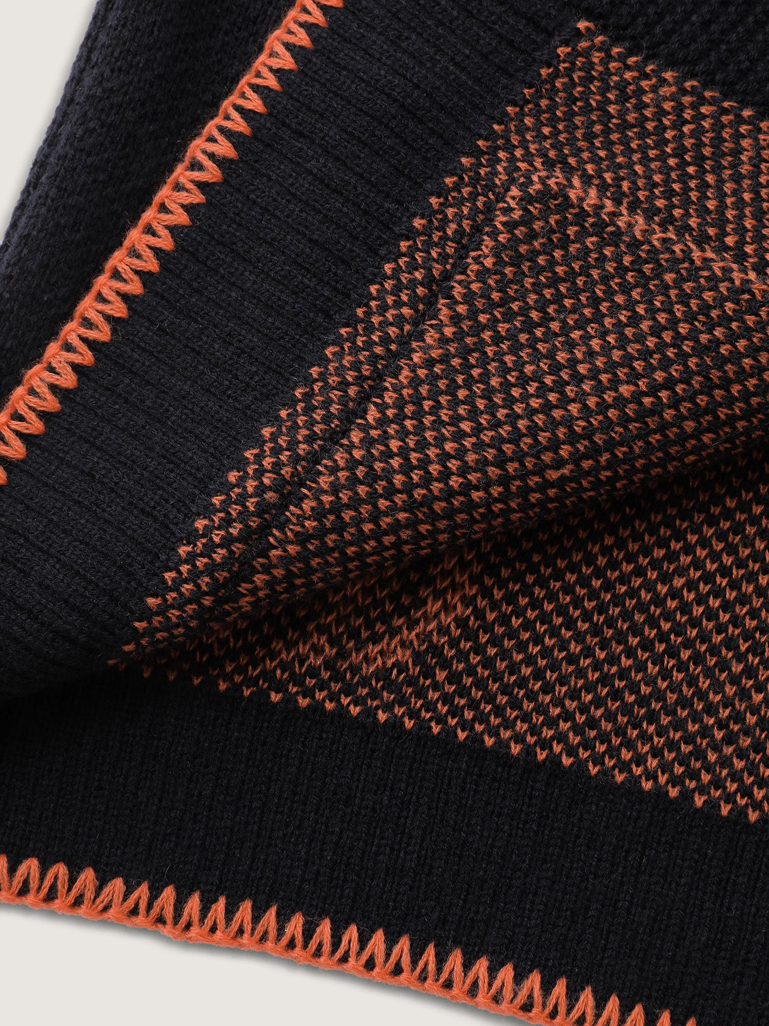 Halloween Pumpkin Print Contrast Knit Cardigan - Image 7