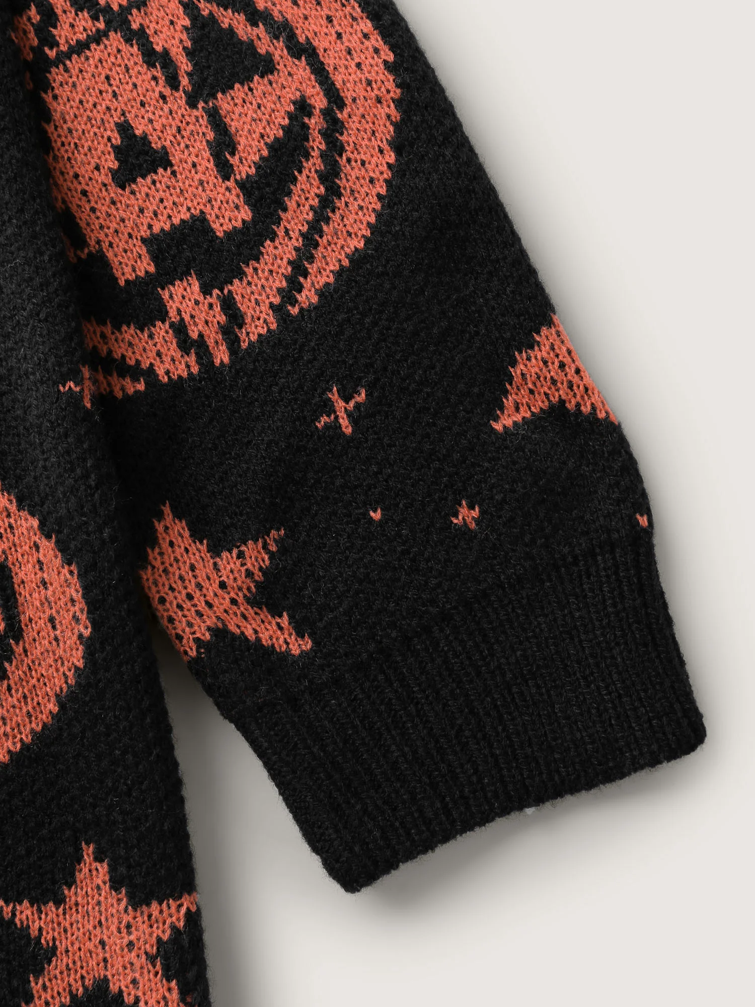Halloween Pumpkin Print Crewneck Pullover - Image 6