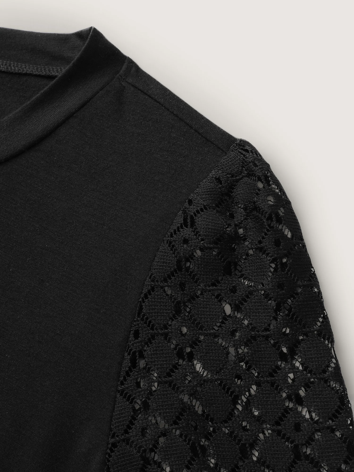 Halloween Skull Shimmery Rhinestones Lace T-Shirt - Image 7