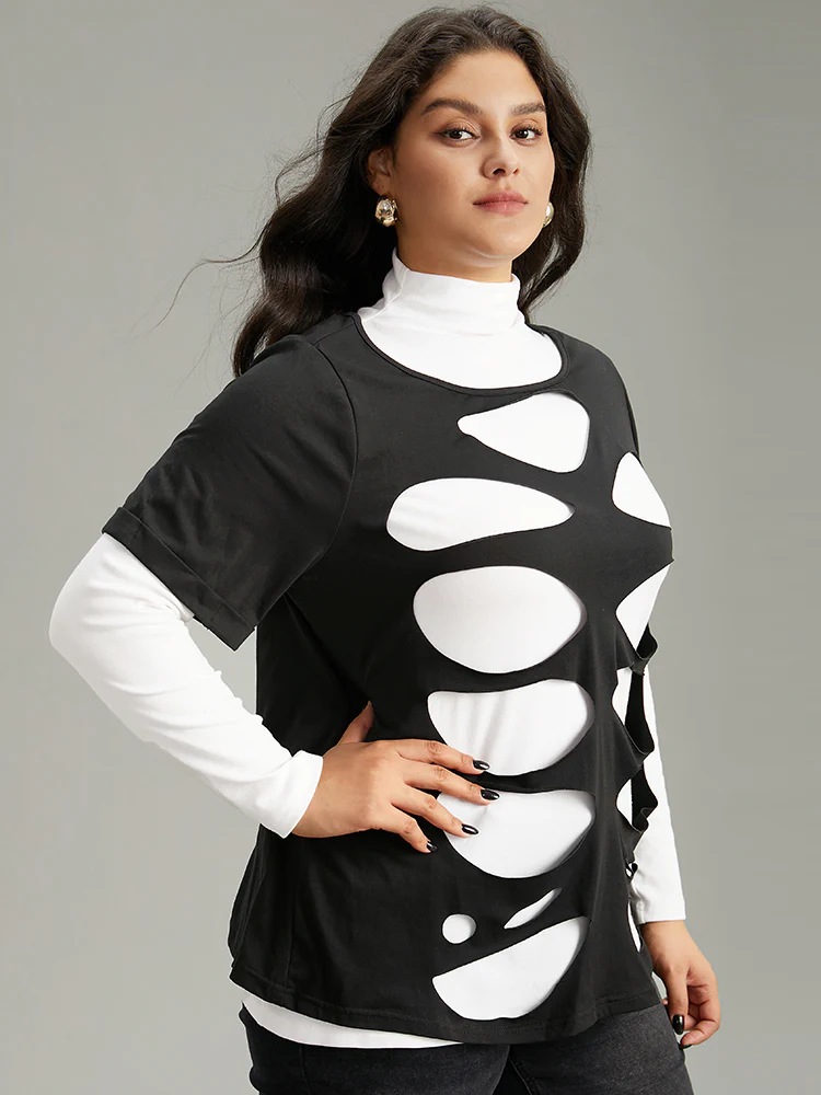 Halloween Solid Distressed T-shirt - Image 3