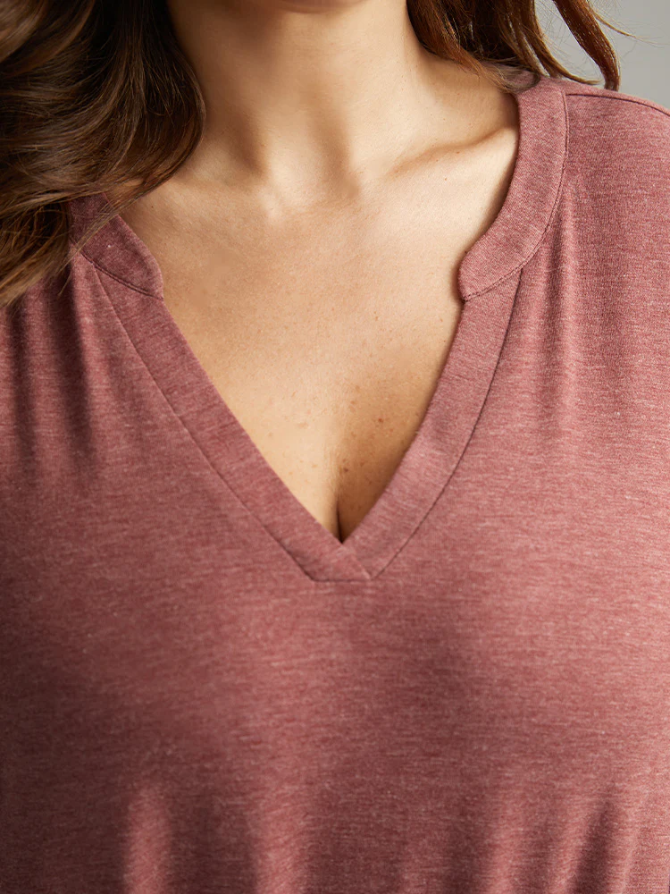 Halloween Solid Tab Sleeve Plicated Detail T-shirt - Image 6