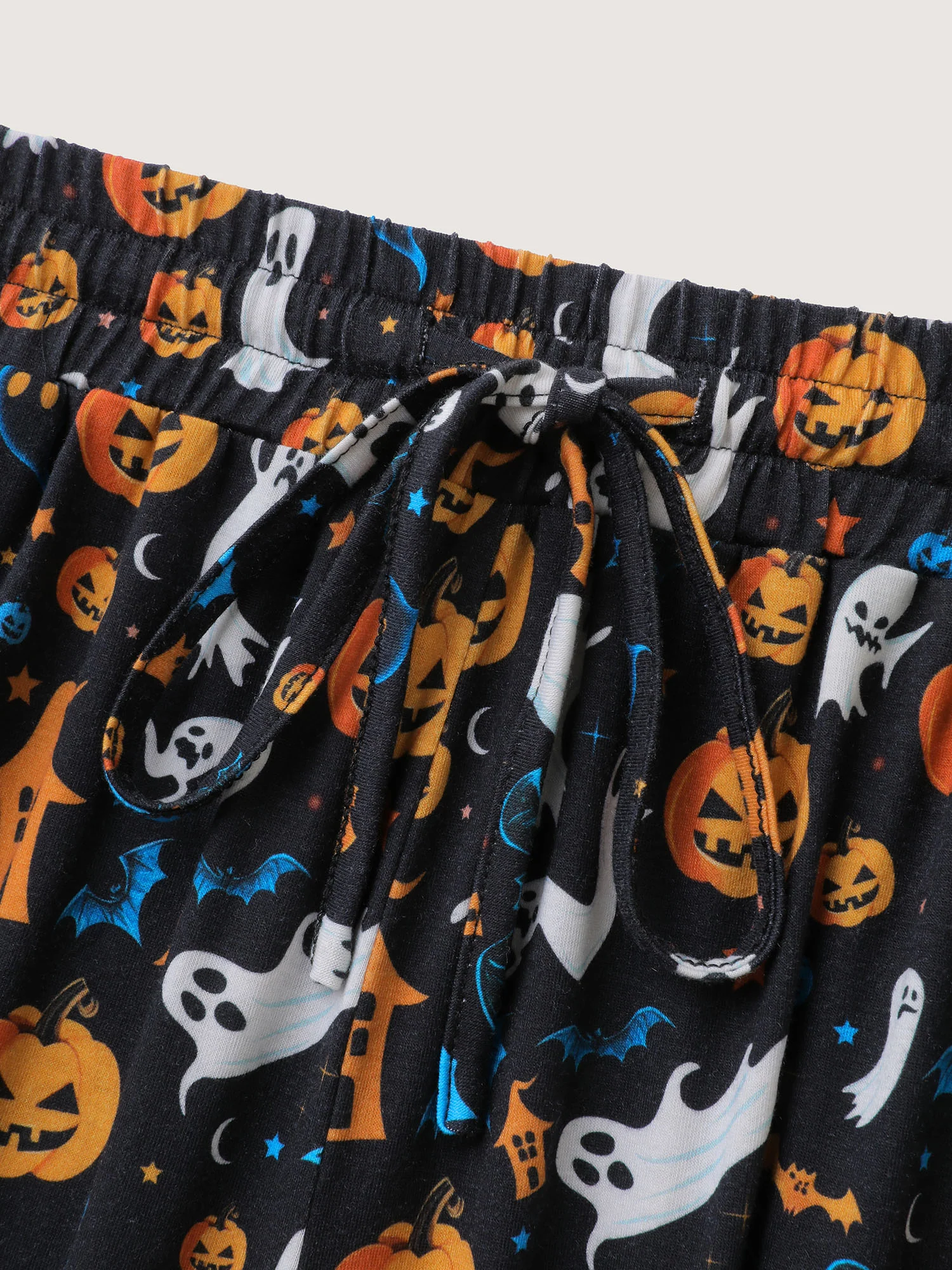 Halloween Spiced Print Waist-Tie Lounge Pants - Image 7