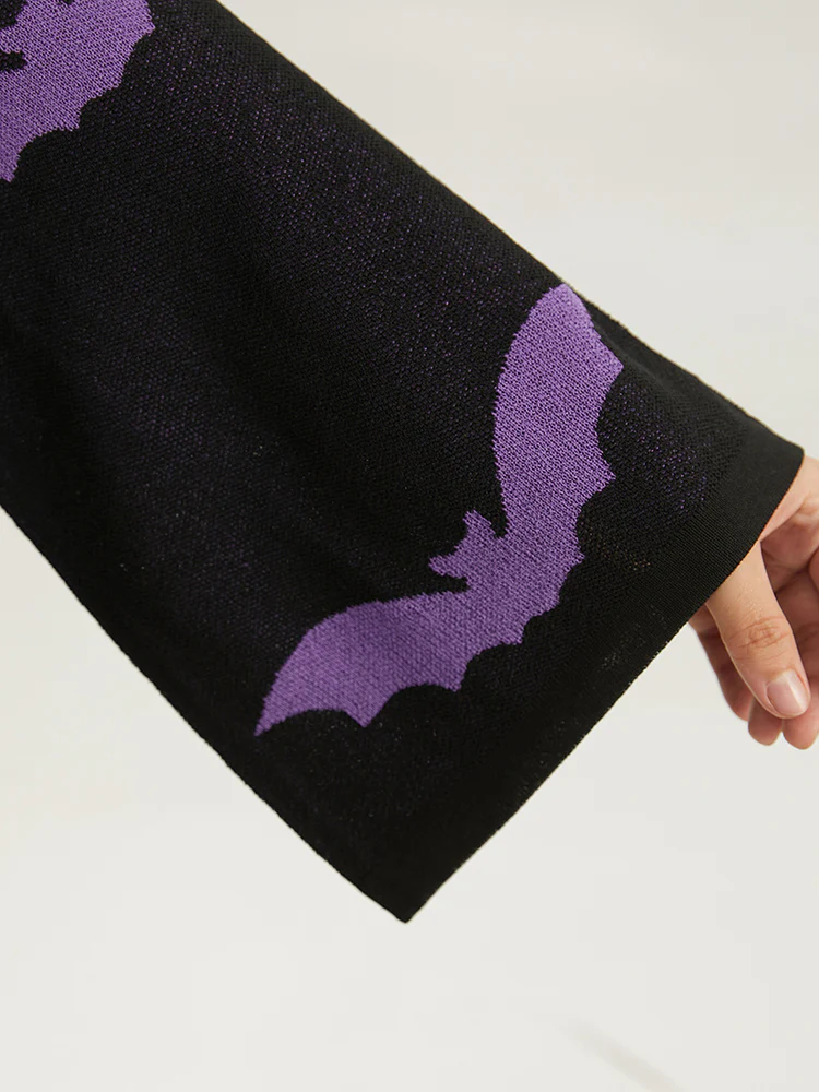 Halloween V Neck Bell Sleeve Pullover - Image 19
