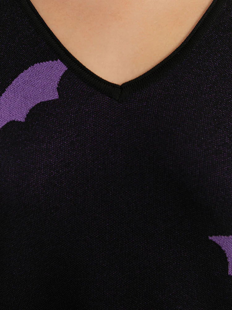 Halloween V Neck Bell Sleeve Pullover - Image 20