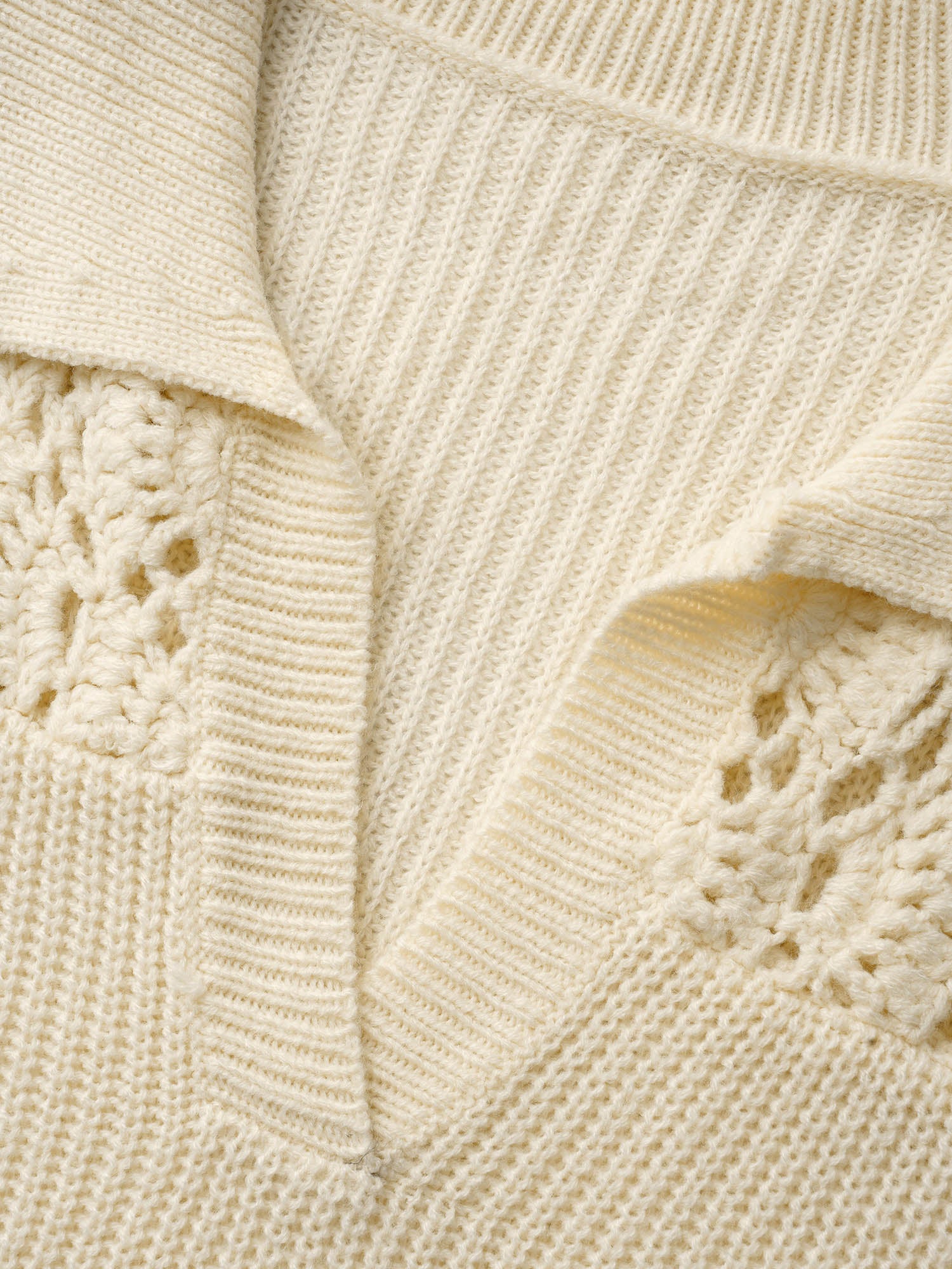Hand Crocheted Polo Collared Pullover - Image 6
