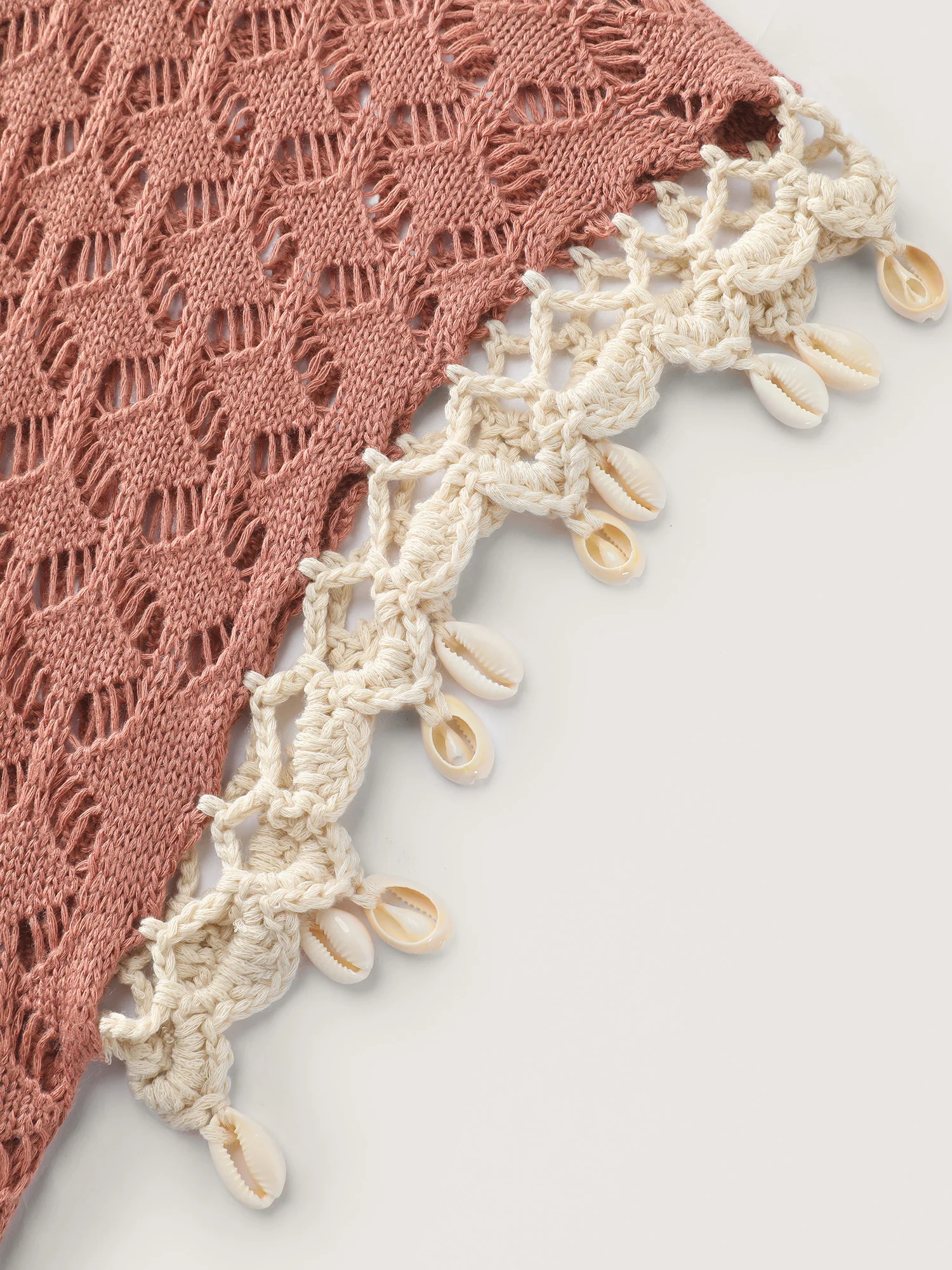 Hand Hooked Lace Waist-Tie Swim Cover-Up - Image 6