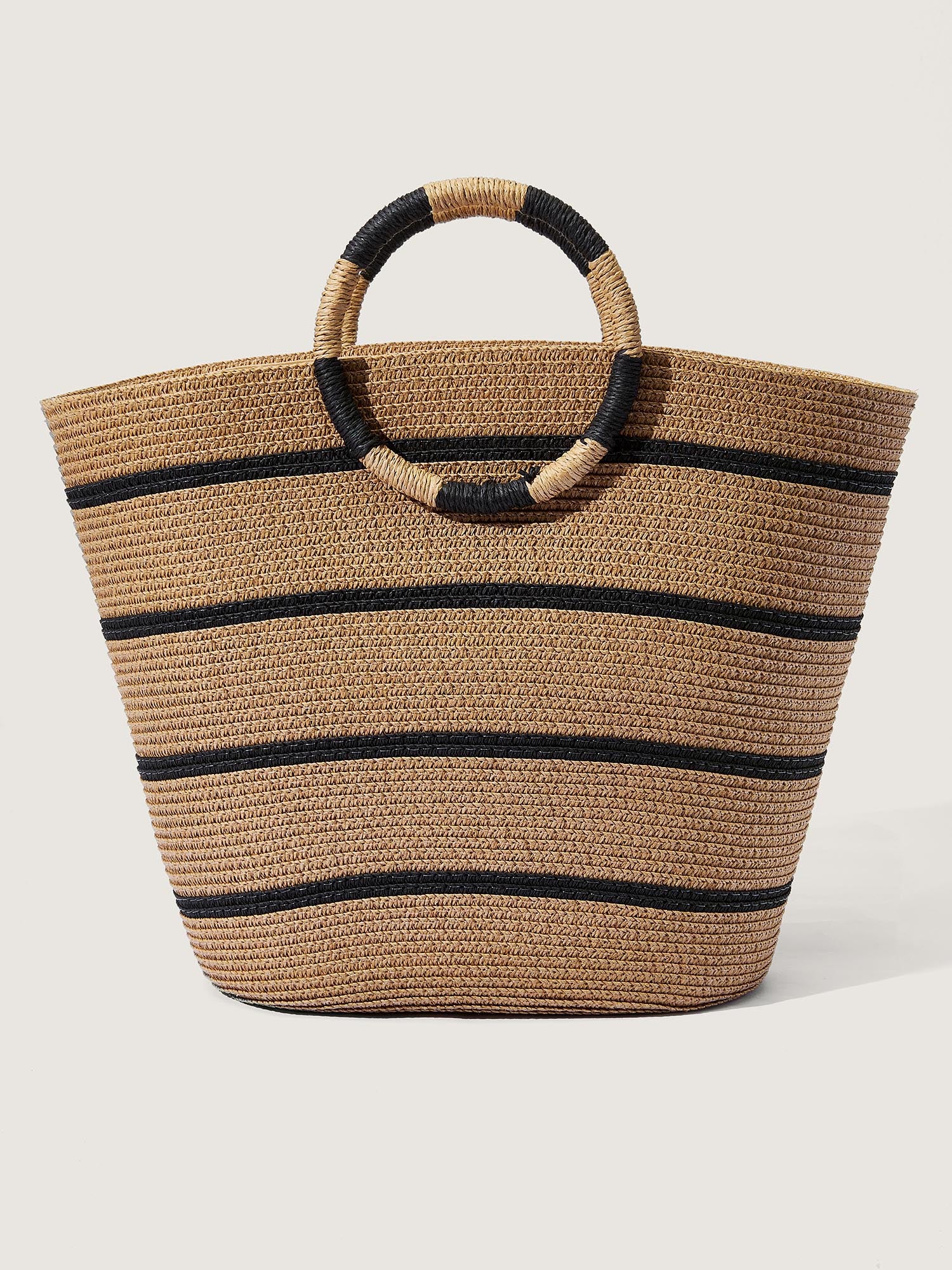 Hand Woven Color Contrast Shoulder Bag - Image 2