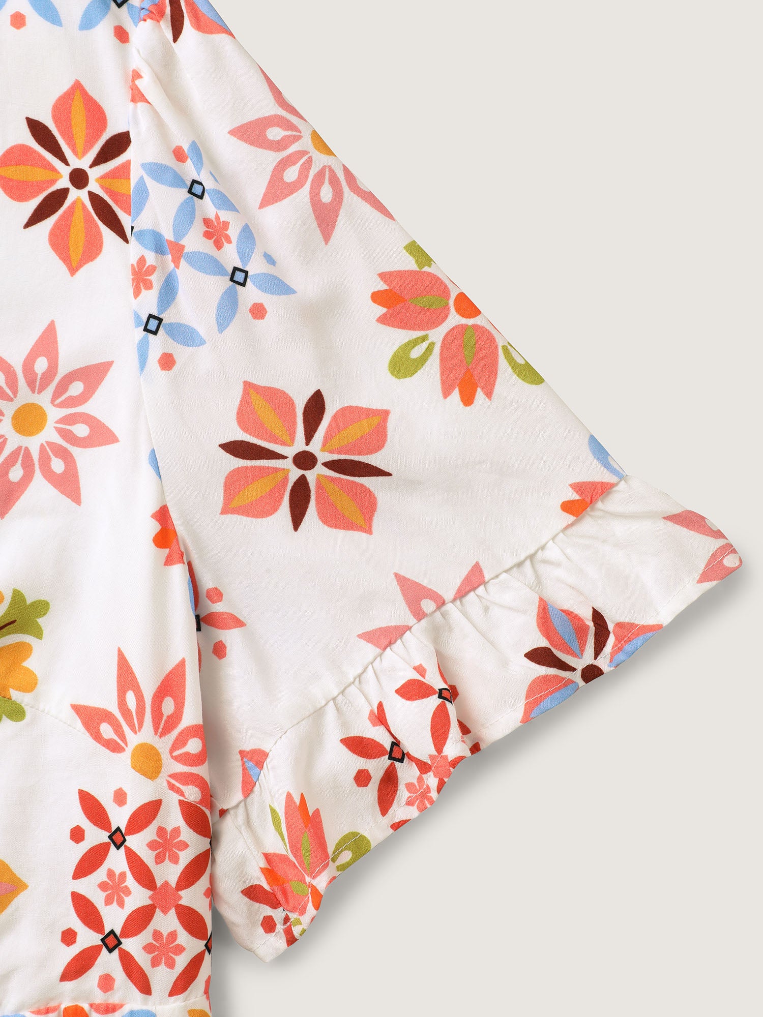 Handmade Block Print Tiered Mini Dress - Image 6