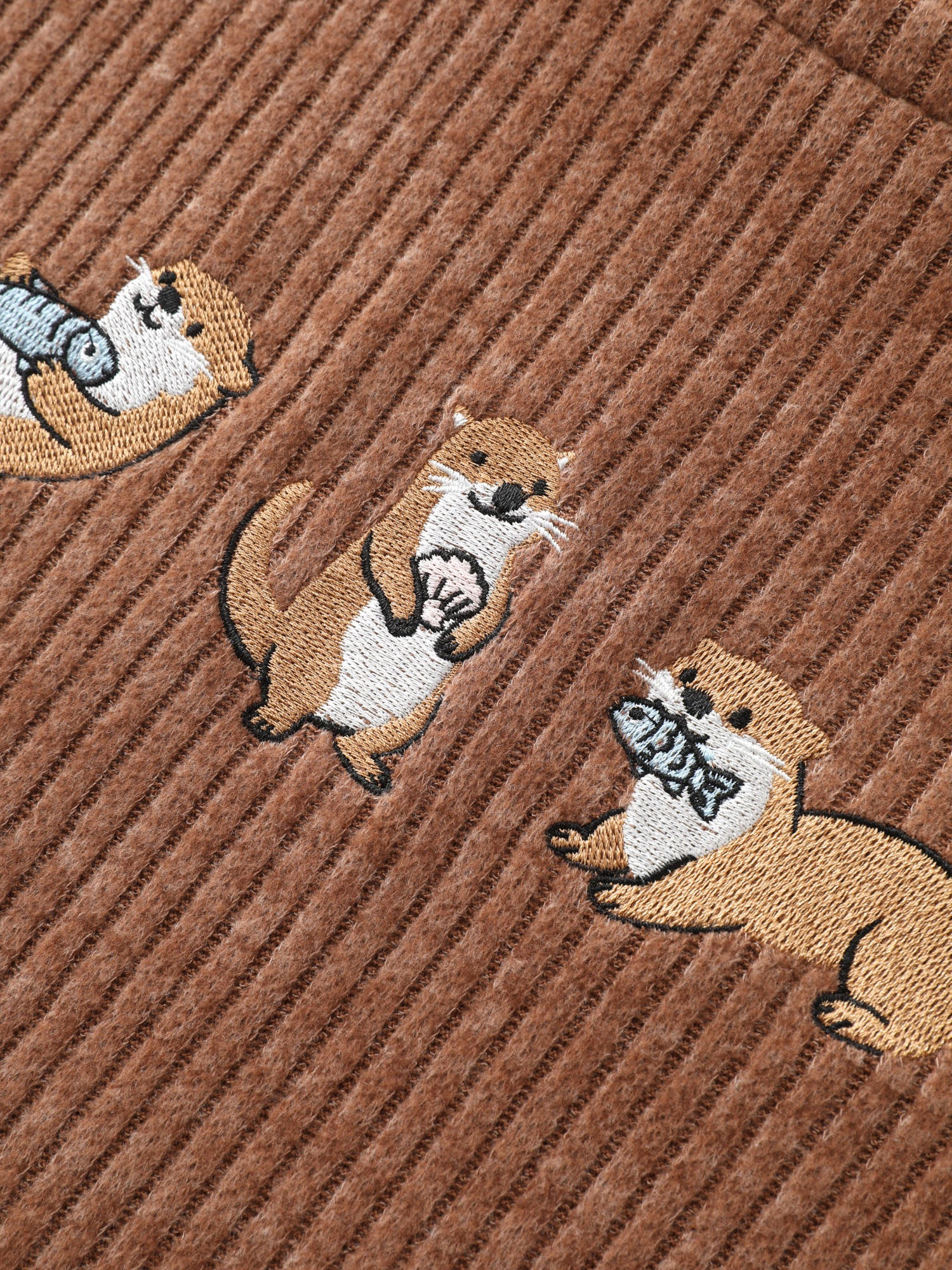 Happy Otter Embroidered Sweatshirt - Image 6
