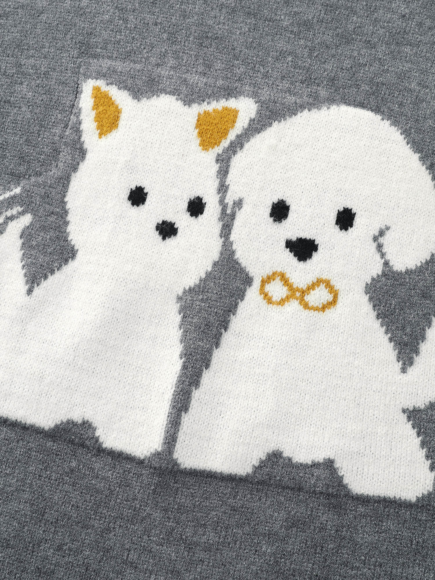 Happy Animal Pattern Jacquard Pullover - Image 6